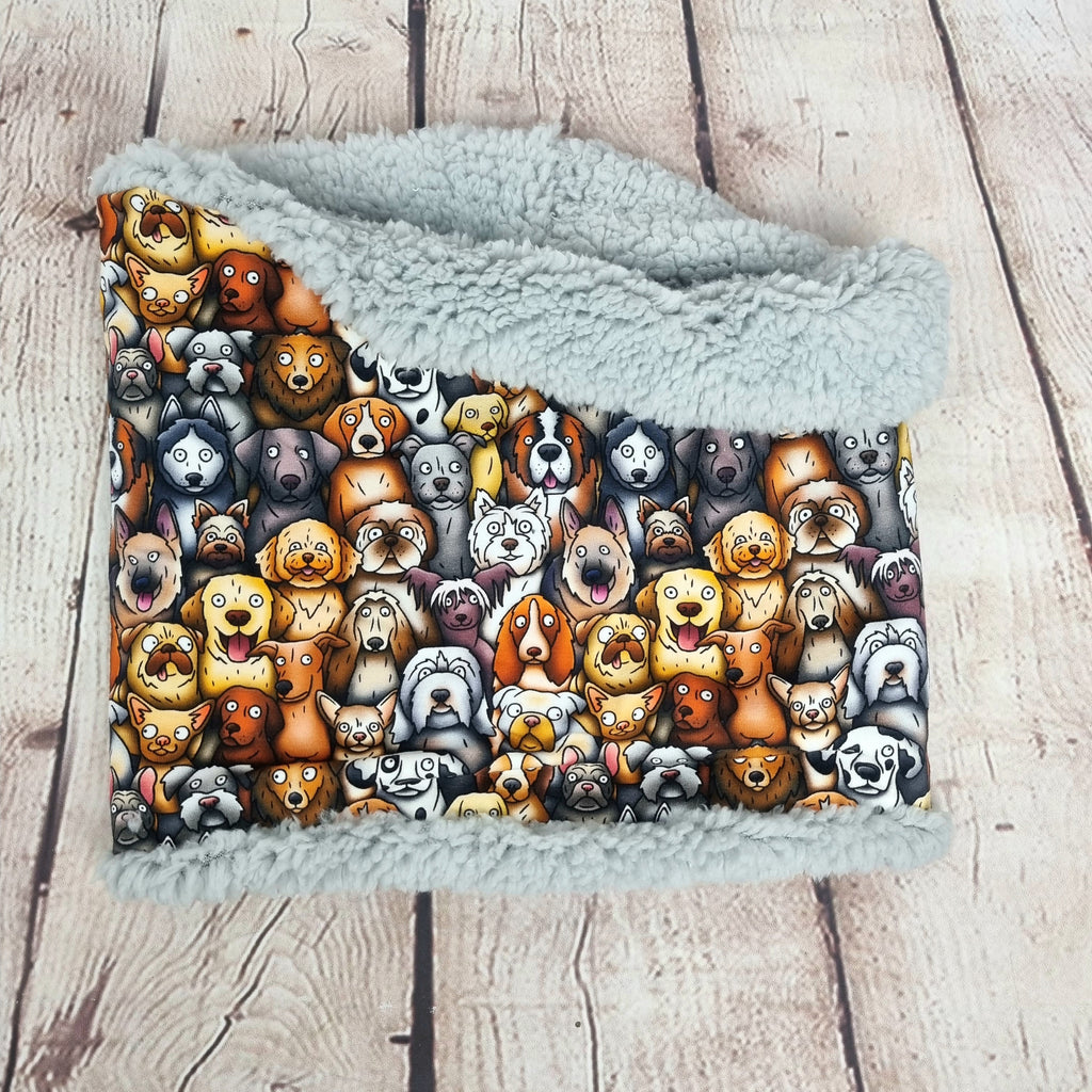 Dog Breeds grey snood scarf