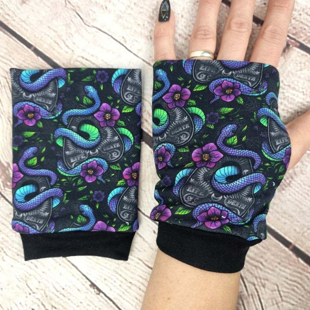 Serpent ouija planchette fingerless gloves