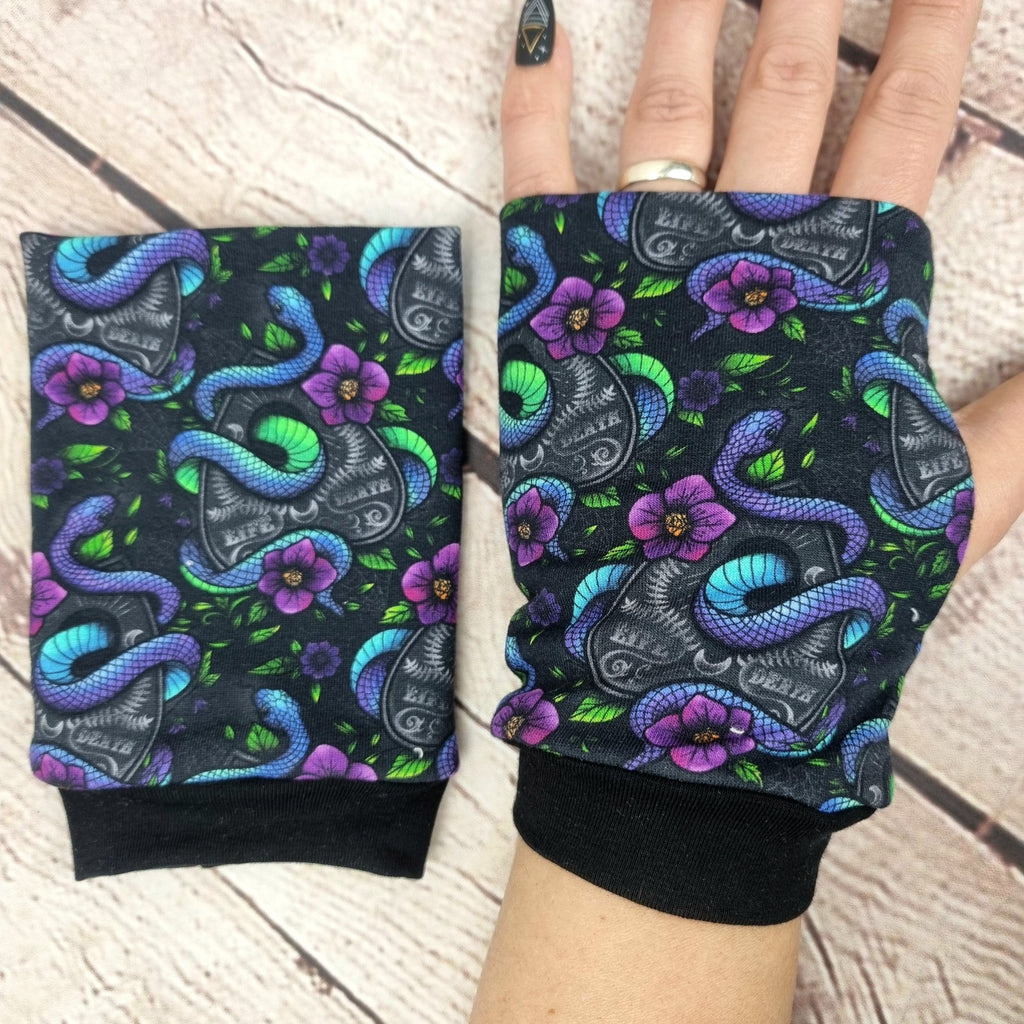 Serpent ouija planchette fingerless gloves