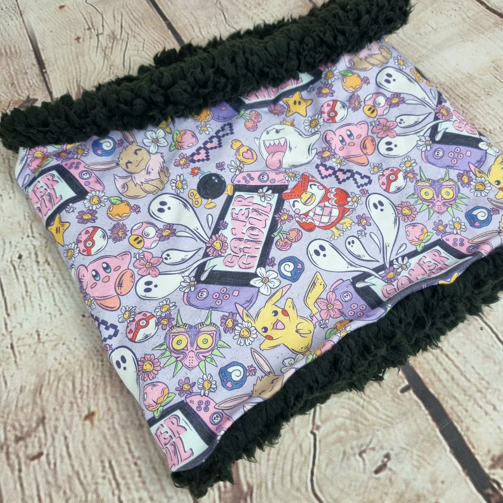 Gamer nintendo kirby animal crossing kids snood scarf
