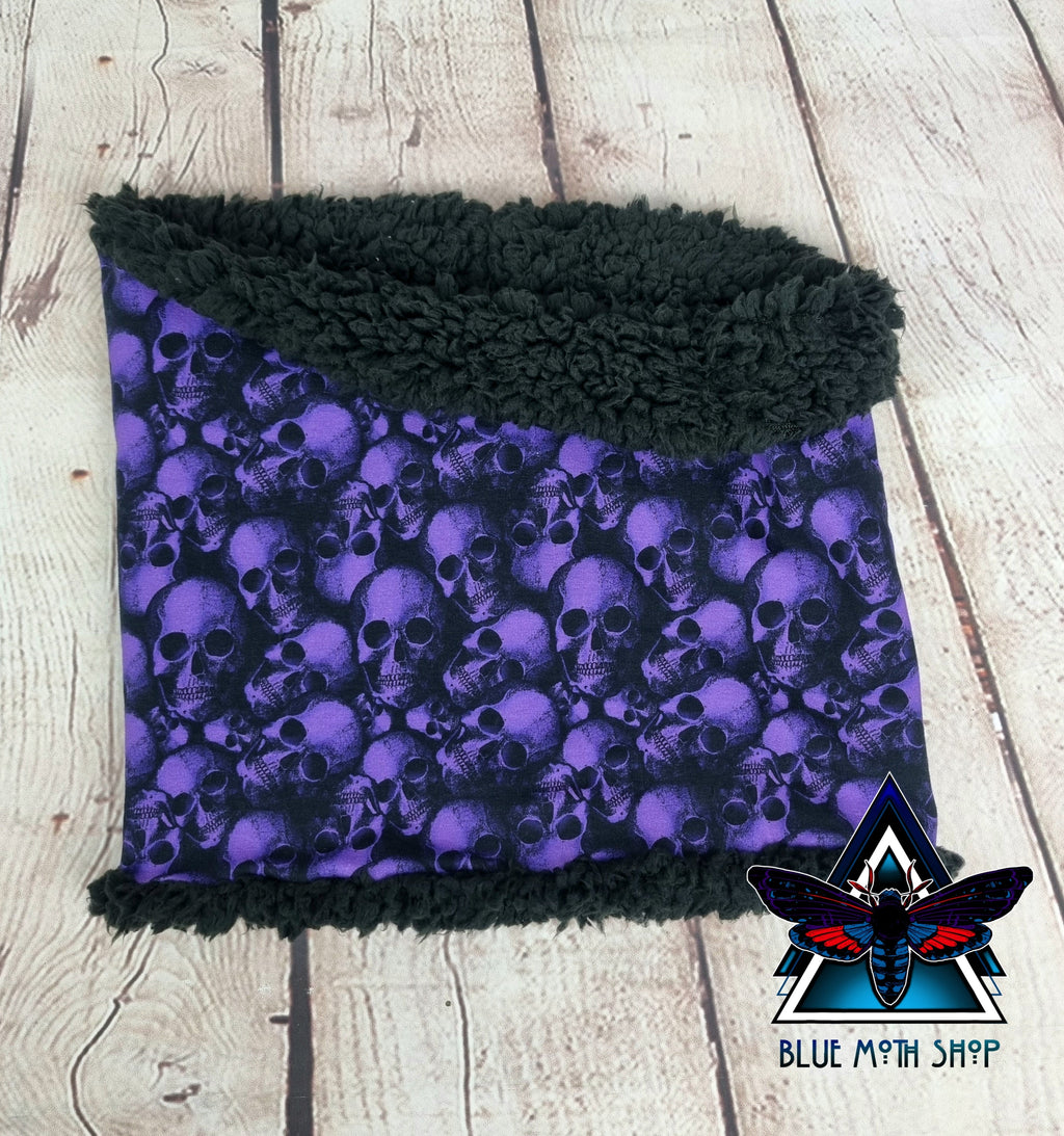Purple Skulls snood scarf