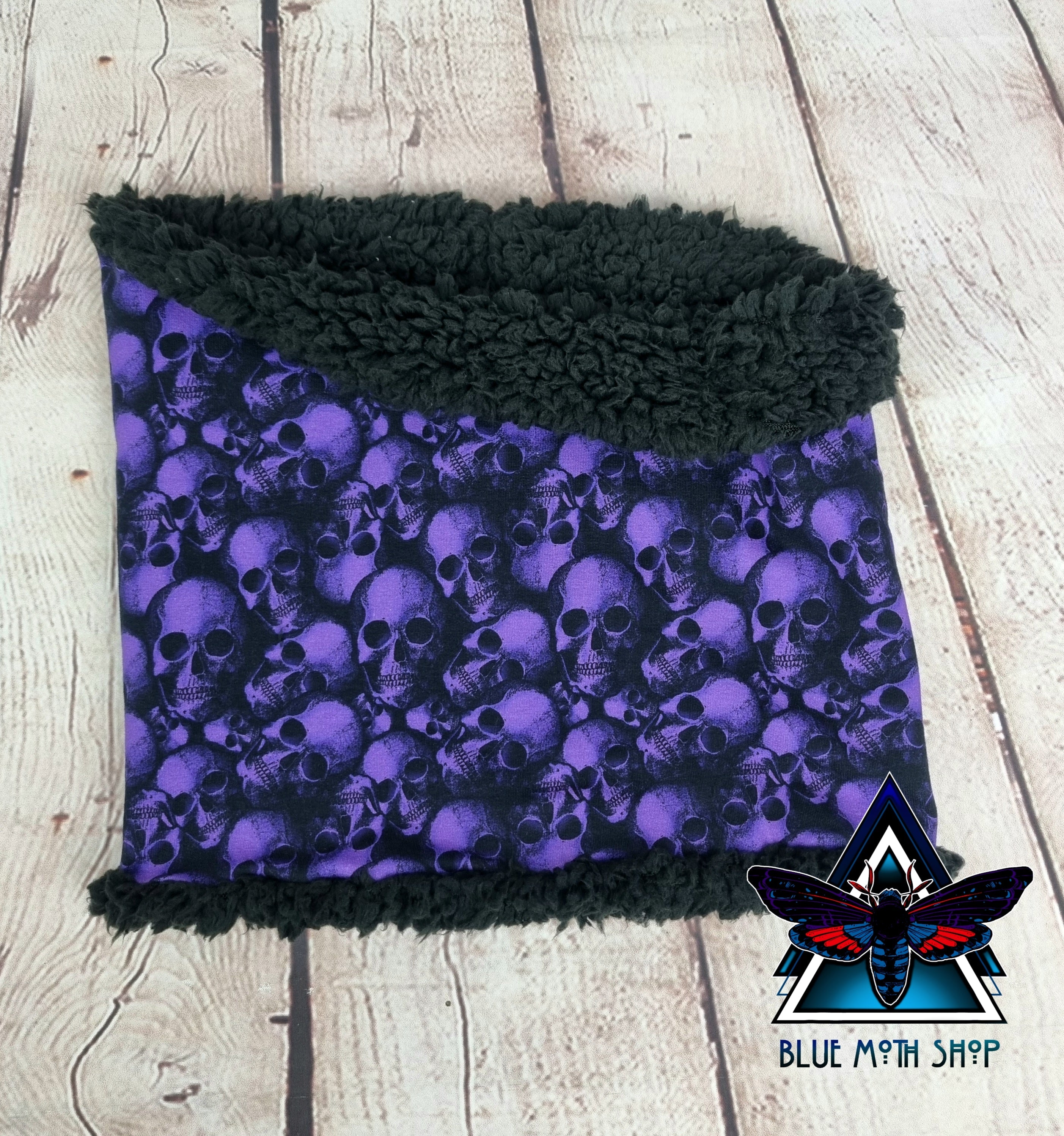 Purple Skulls snood scarf