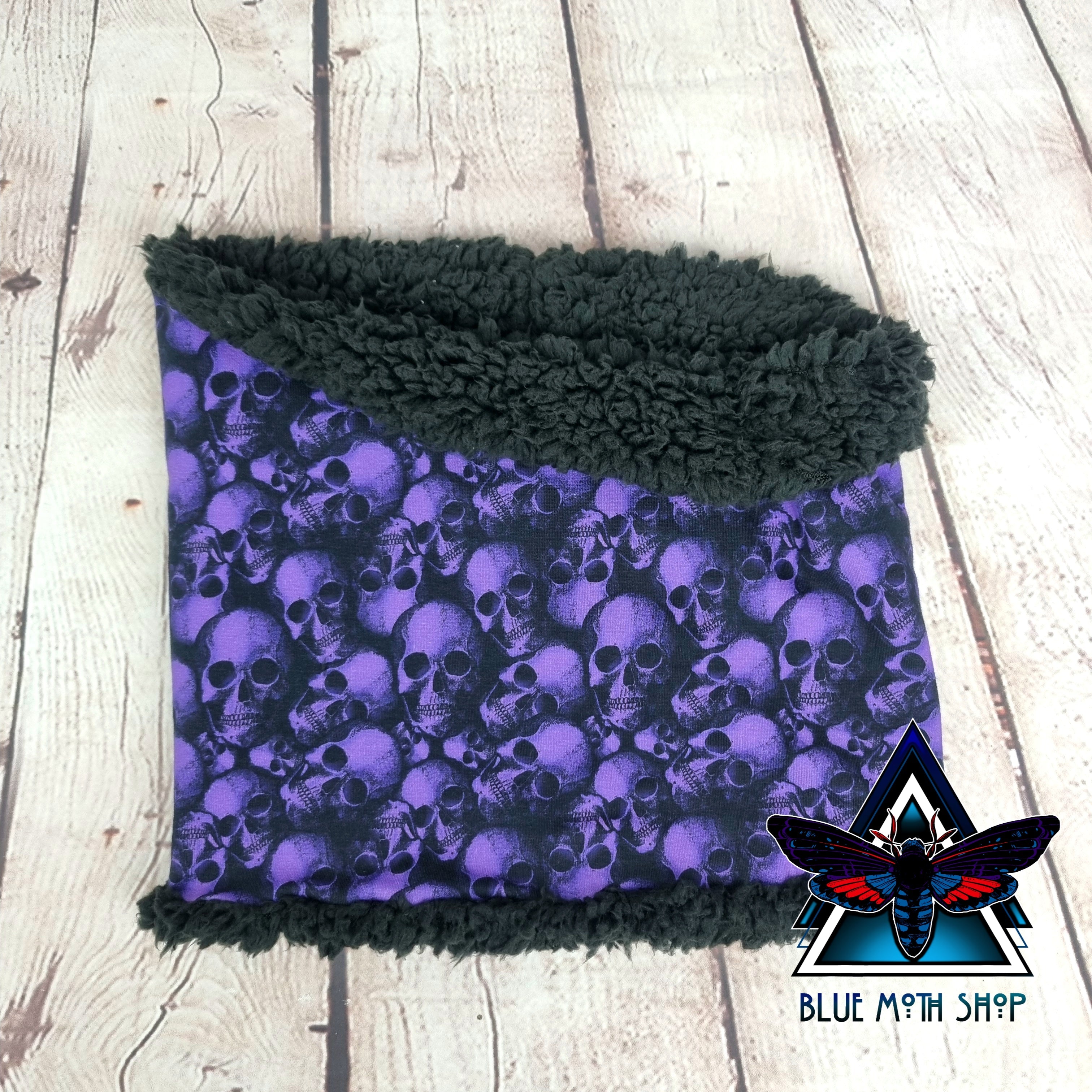 Purple Skulls snood scarf