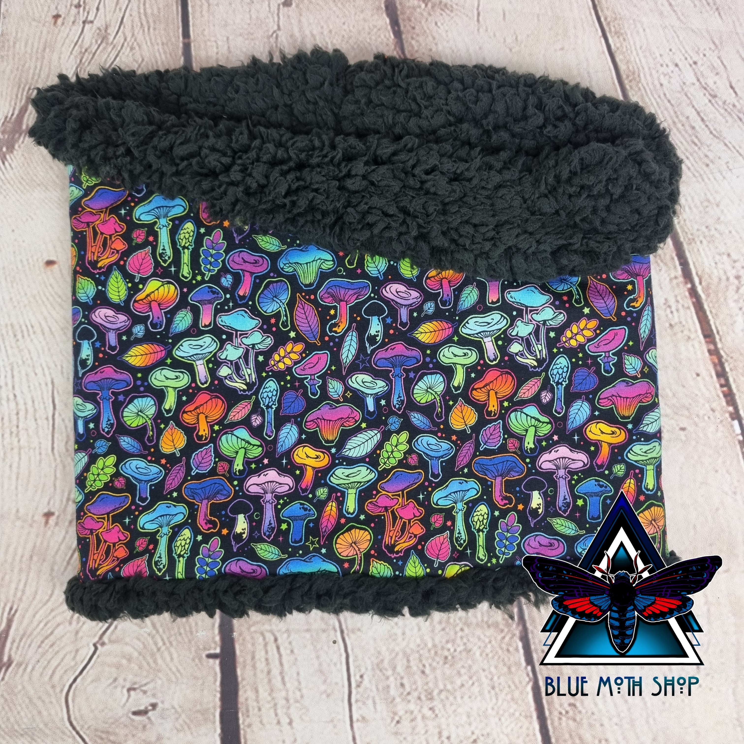 Rainbow Mushrooms snood scarf