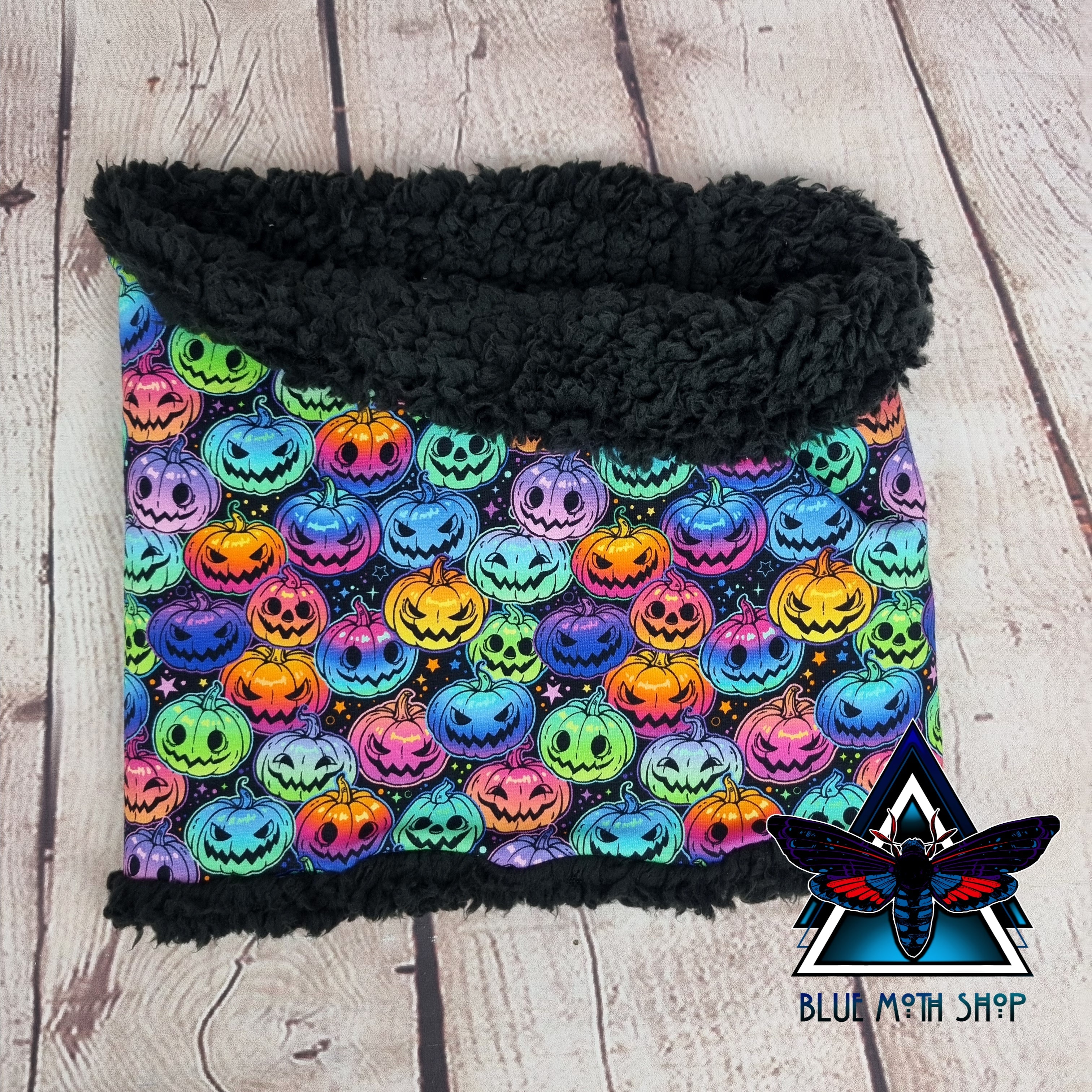 Rainbow Pumpkins snood scarf