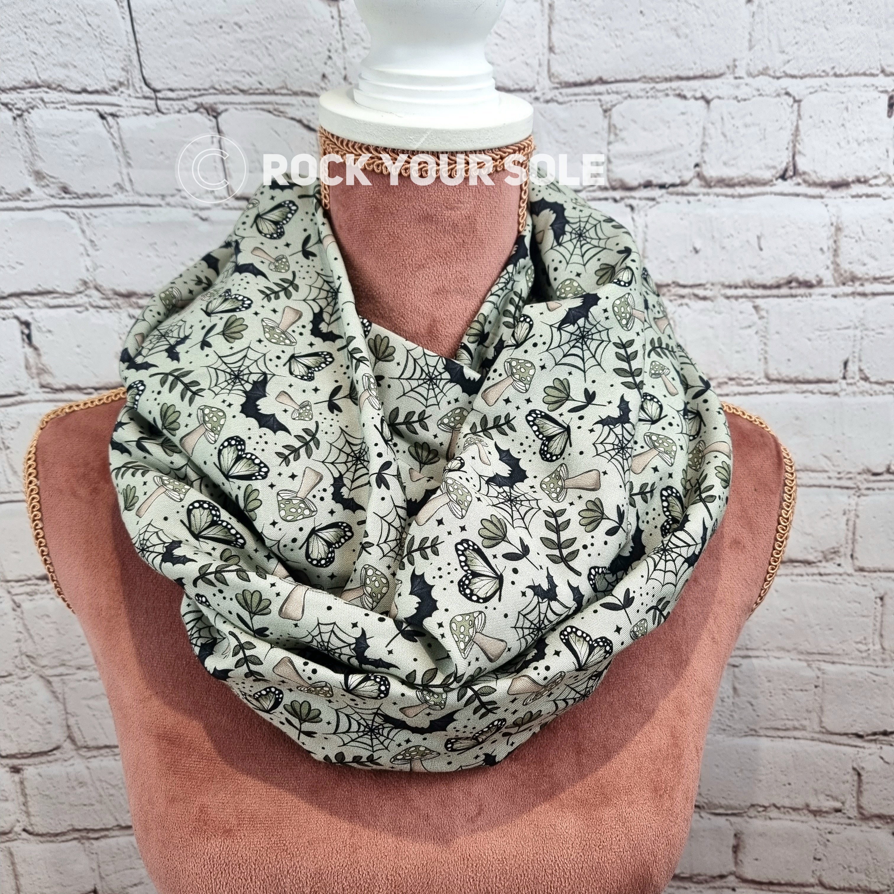 Cottagecore Bats infinity scarf
