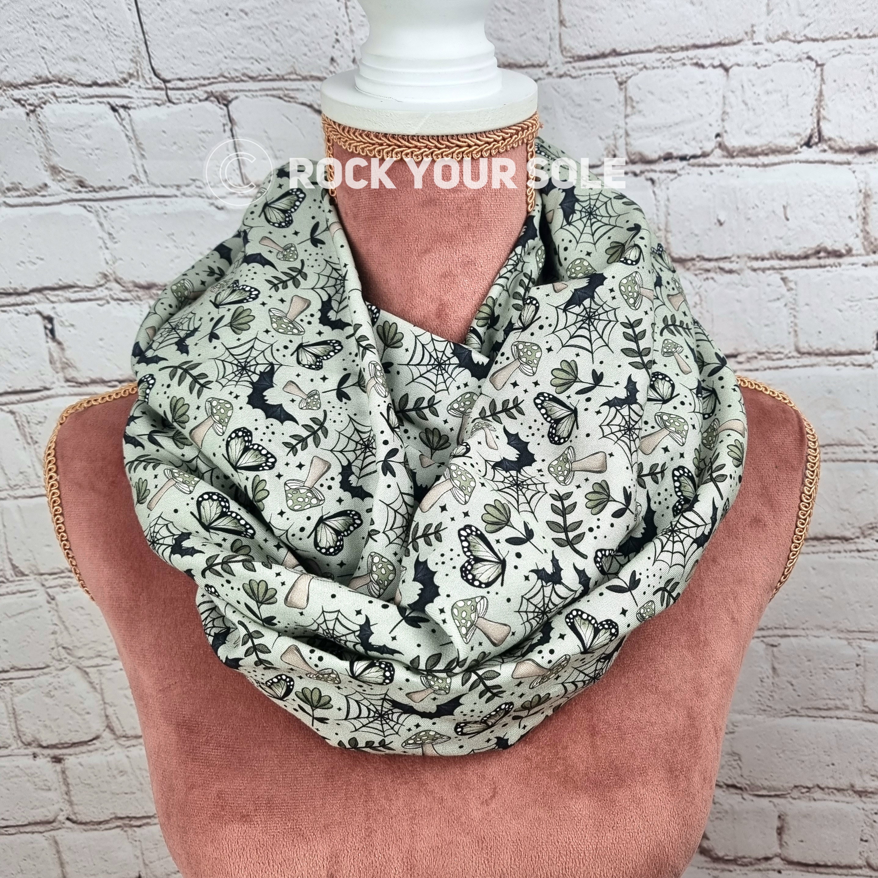 Cottagecore Bats infinity scarf