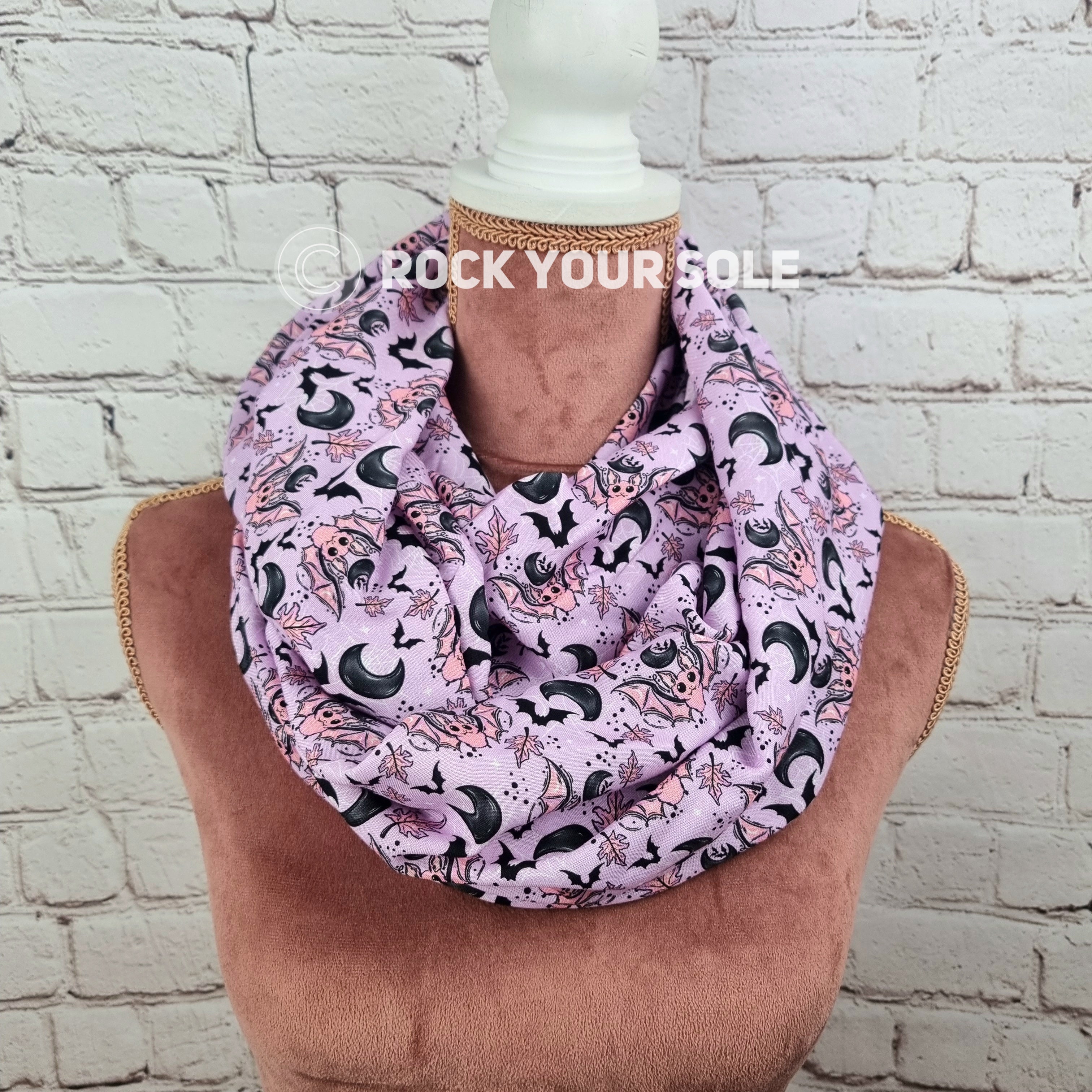 Pink Bats infinity scarf