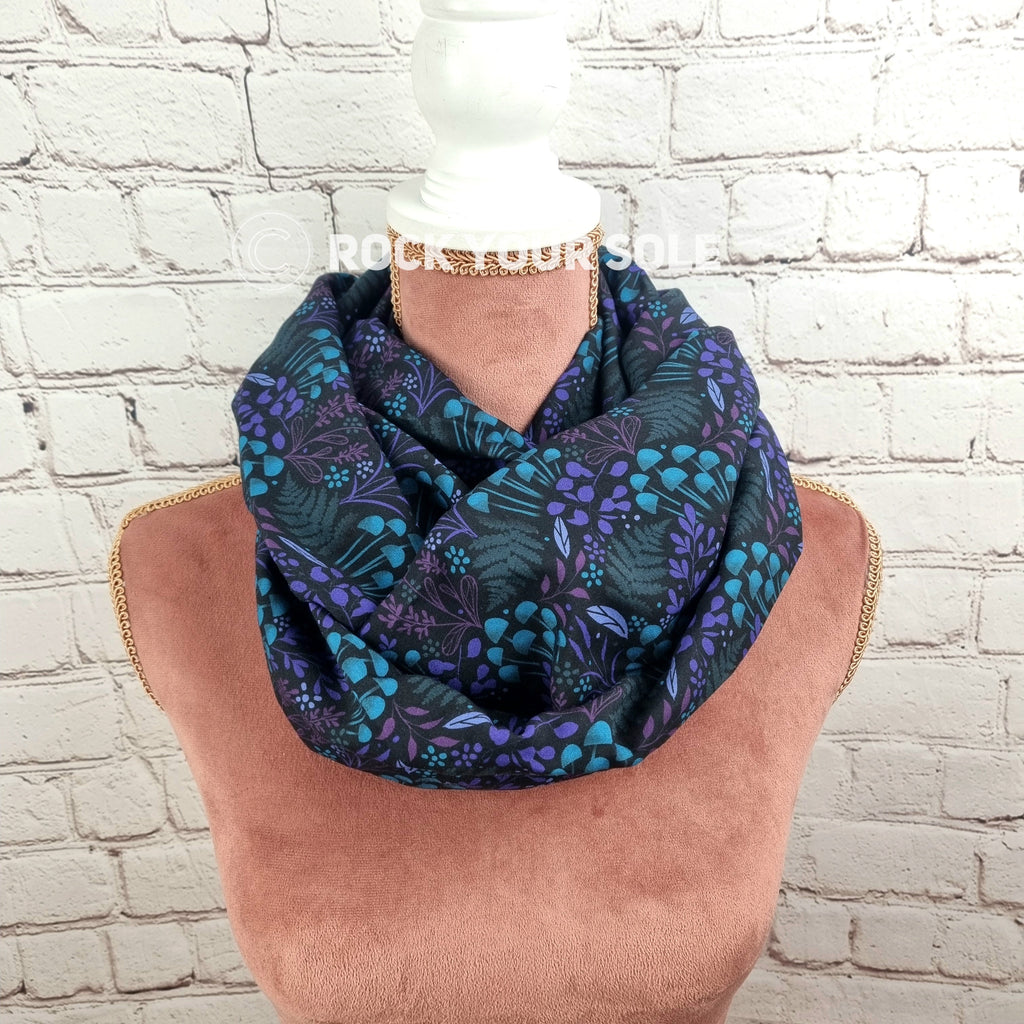 Minimal Floral Fern infinity scarf
