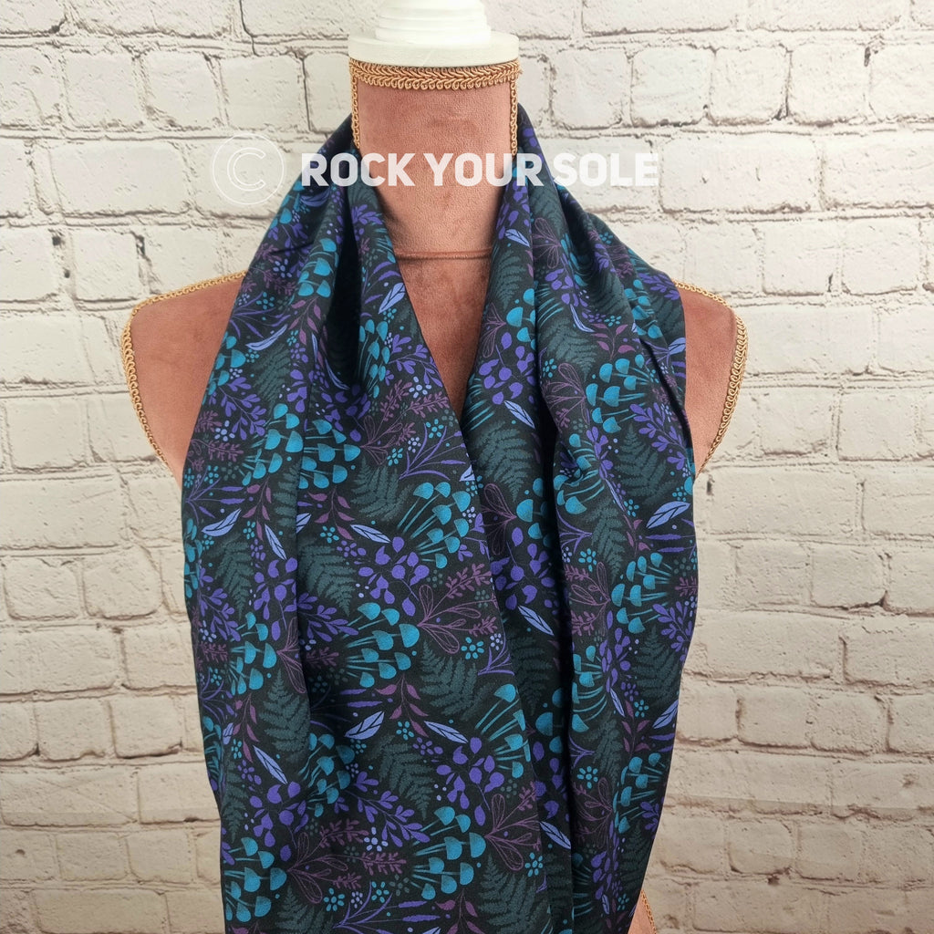 Minimal Floral Fern infinity scarf