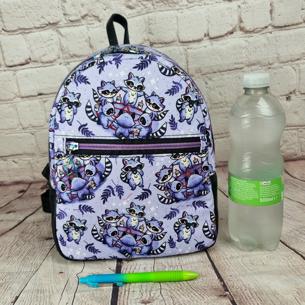 Raccoon Summoning Circle Handmade Backpack
