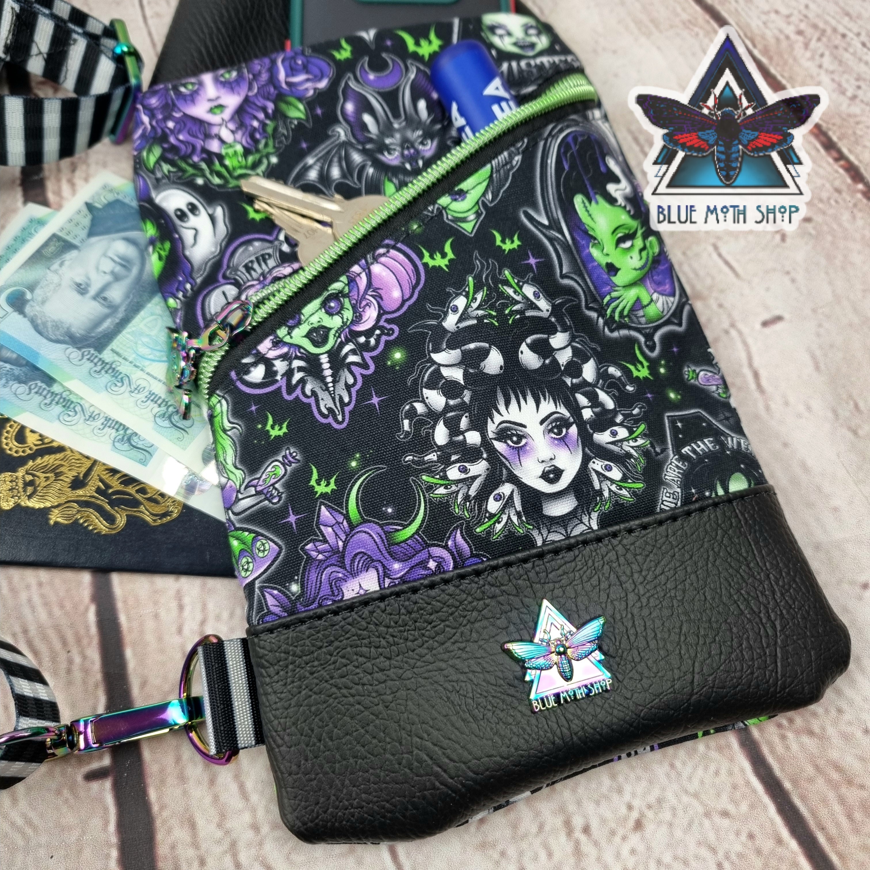 Goth Girls Mini Travel Sling Bag