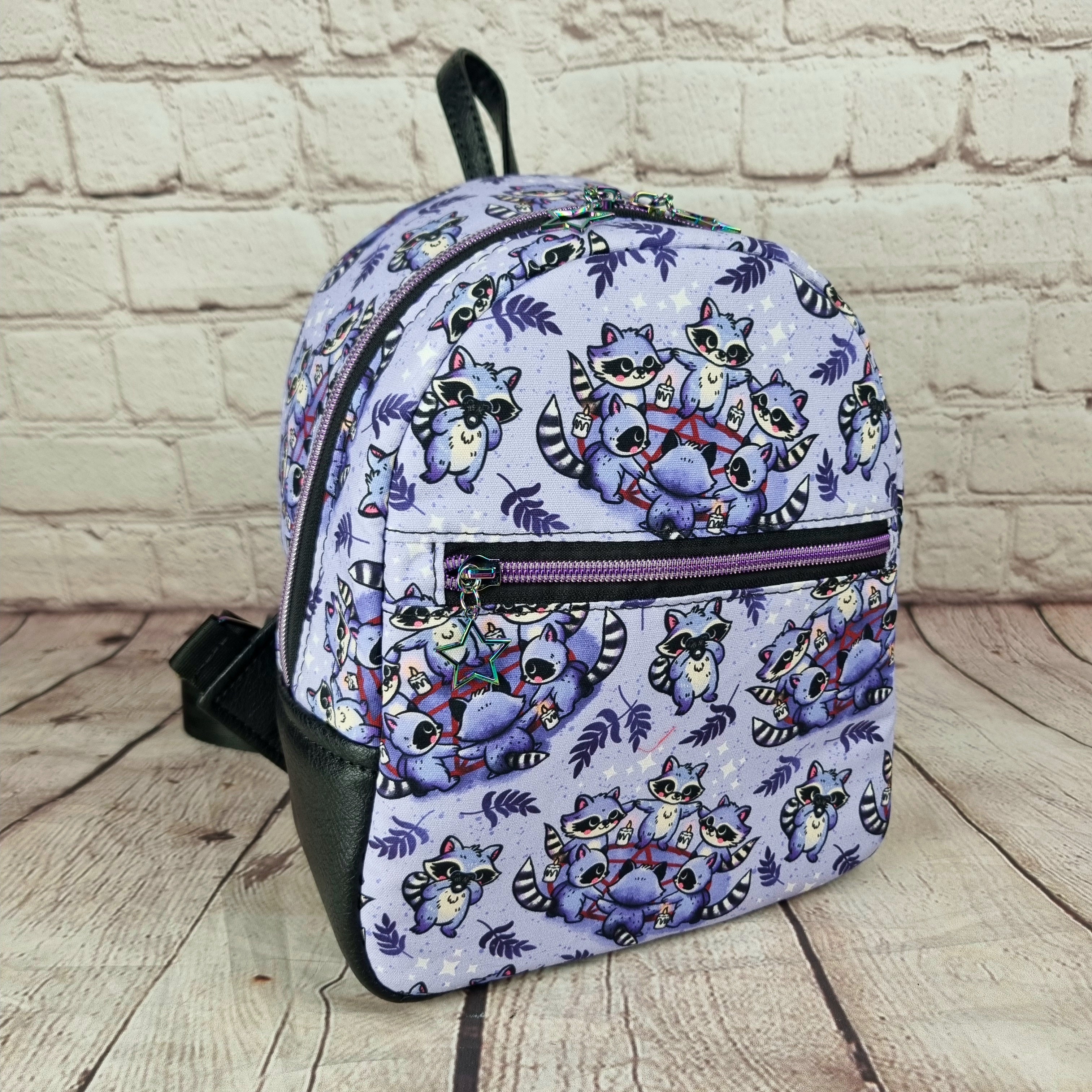 Raccoon Summoning Circle Handmade Backpack