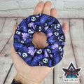 Purple Goth Moth 100% cotton scrunchie