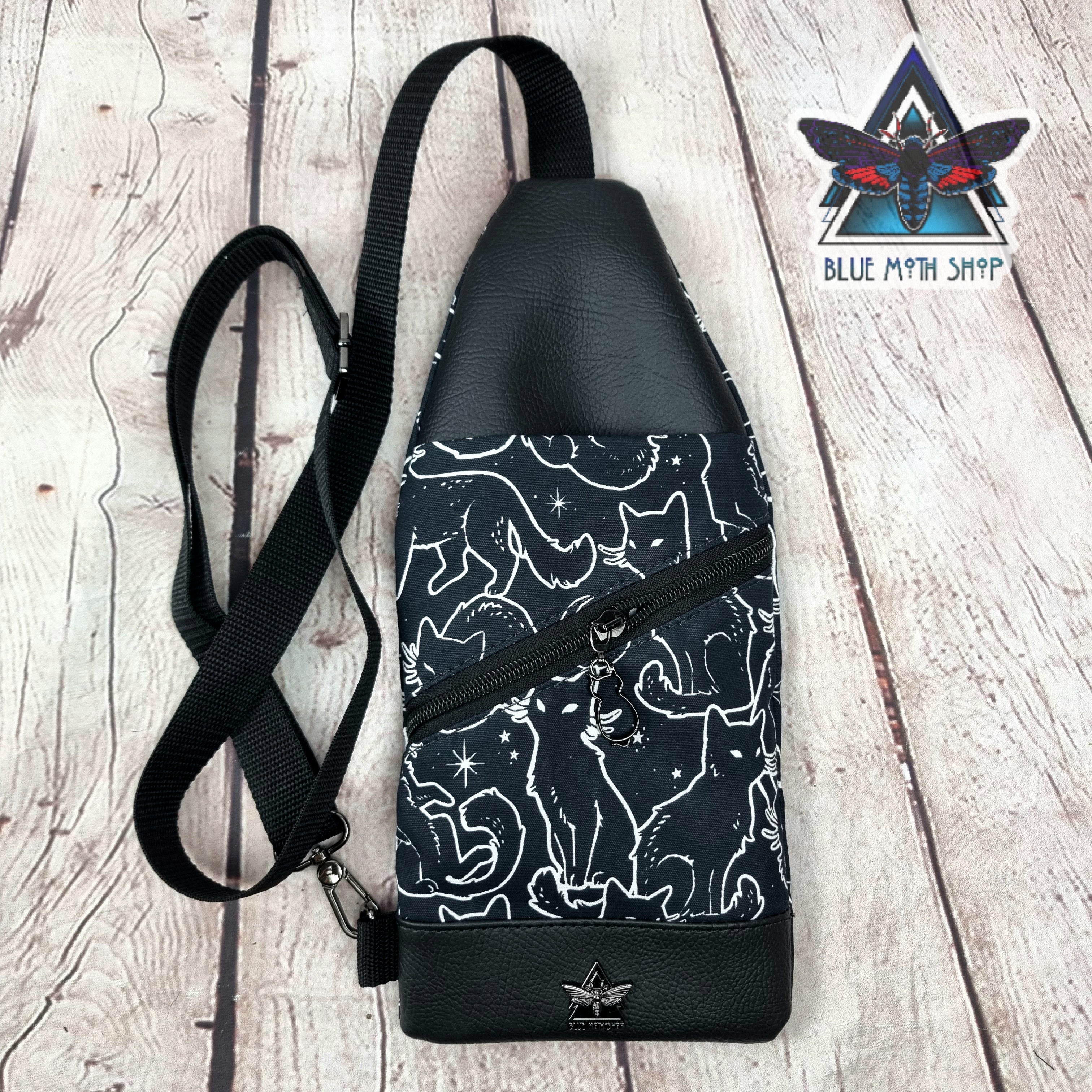 Black Cats Mini Travel Sling Bag
