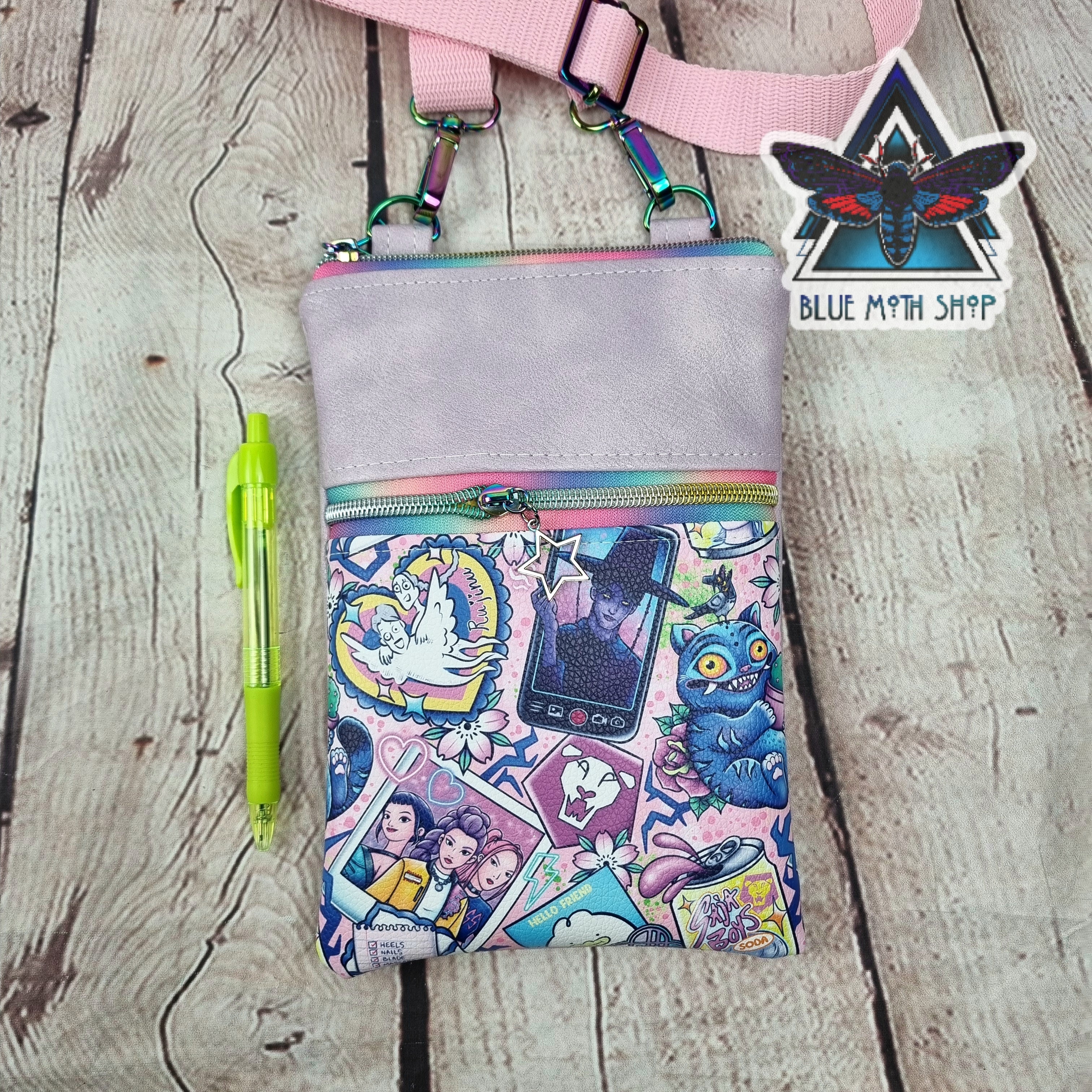 K Pop Demon Hunters Faux Leather Crossbody Phone Bag