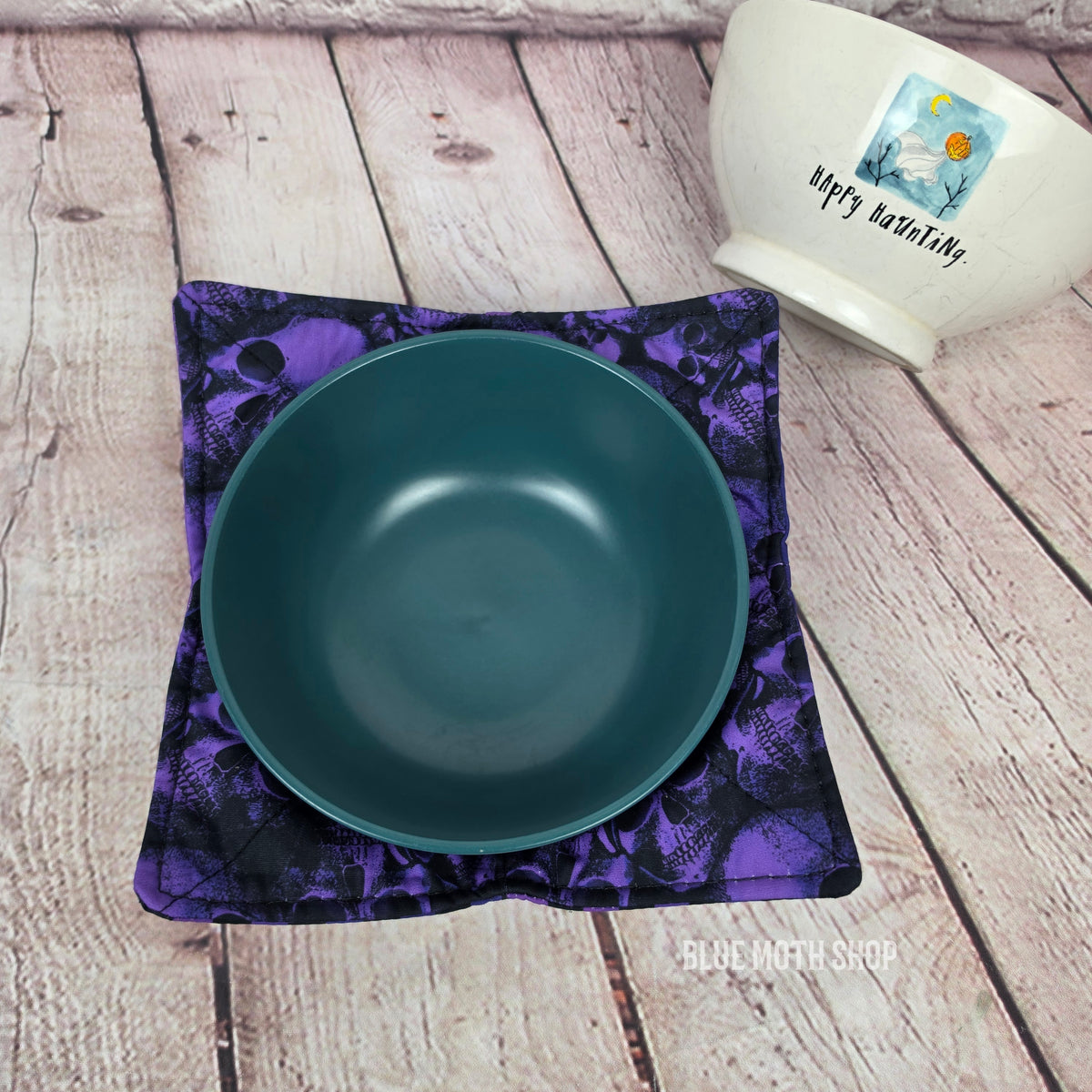 Purple Skulls Double Sided Bowl Cozy