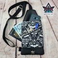 Damask Bats Mini Travel Sling Bag