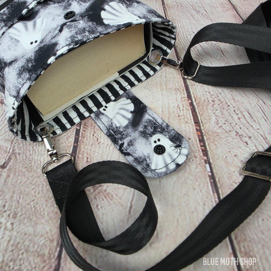Ghost Book Sleeve or Book Crossbody bag