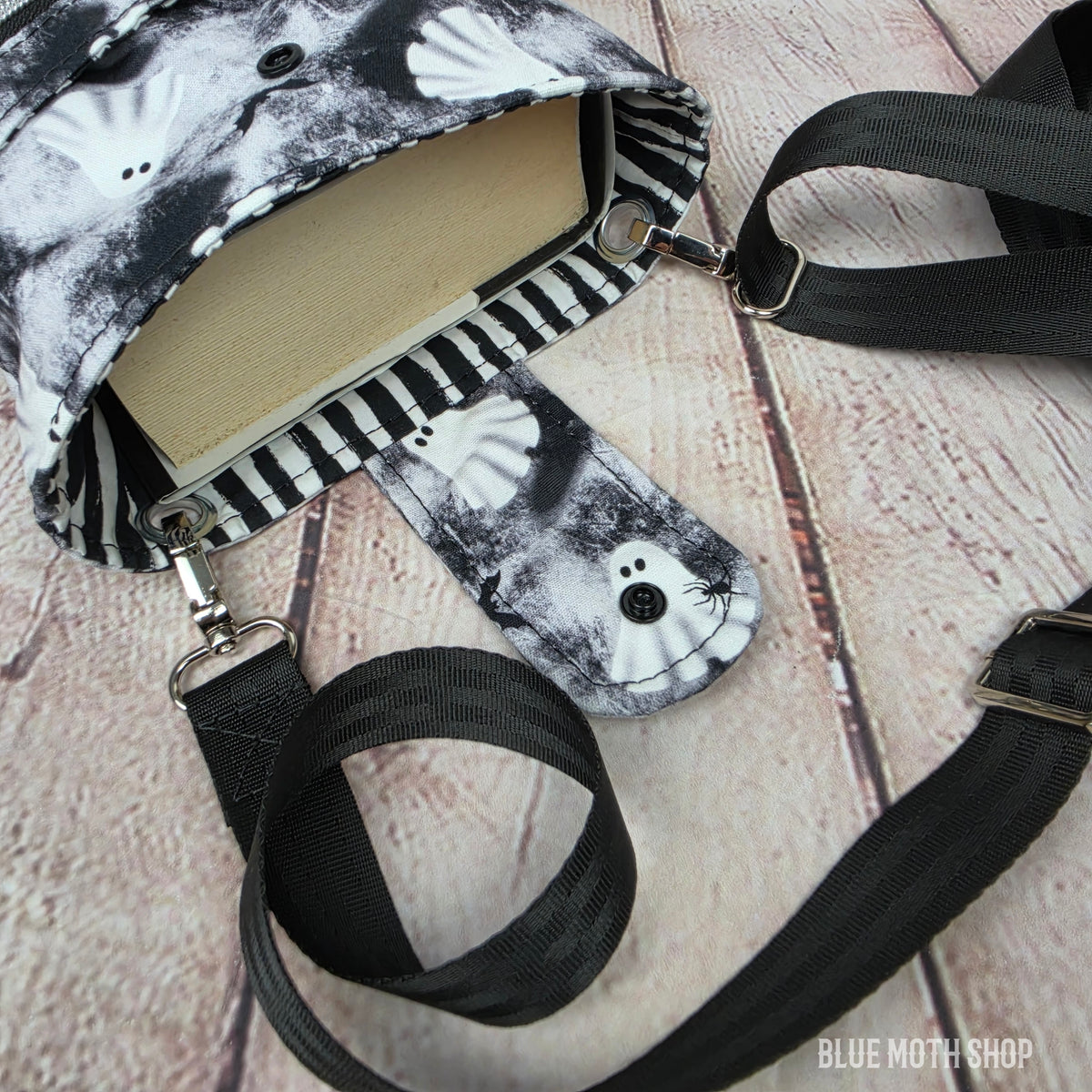 Ghost Book Sleeve or Book Crossbody bag