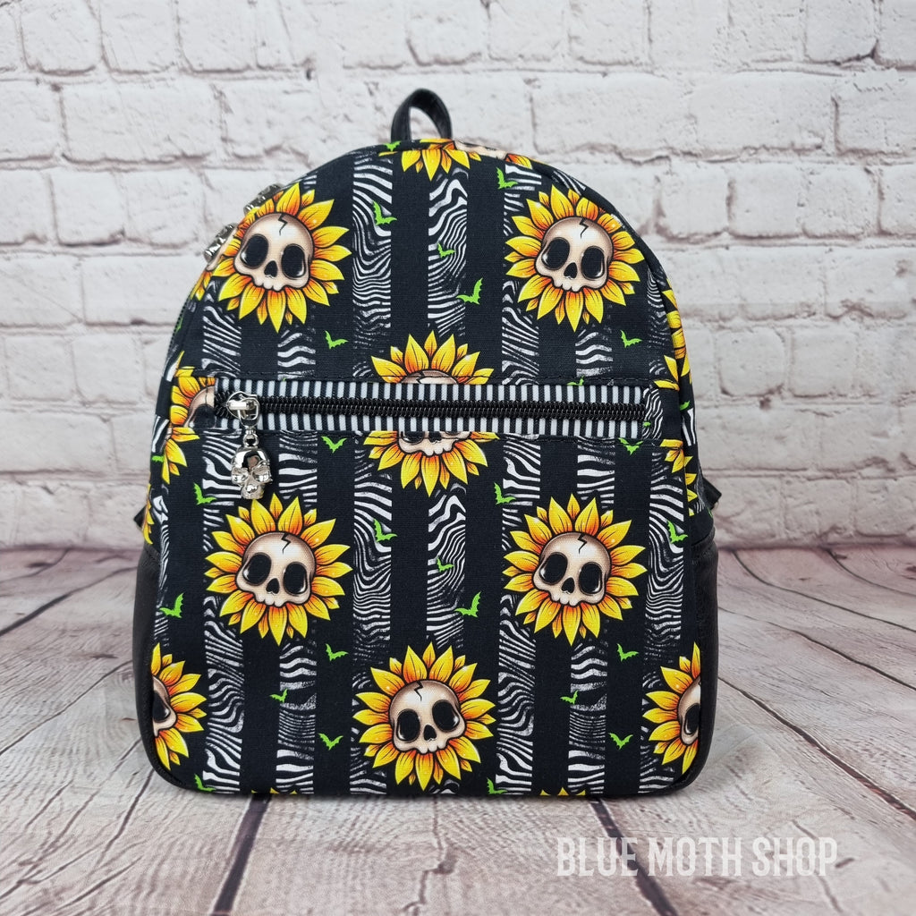 Skull Sunflower Handmade Backpack