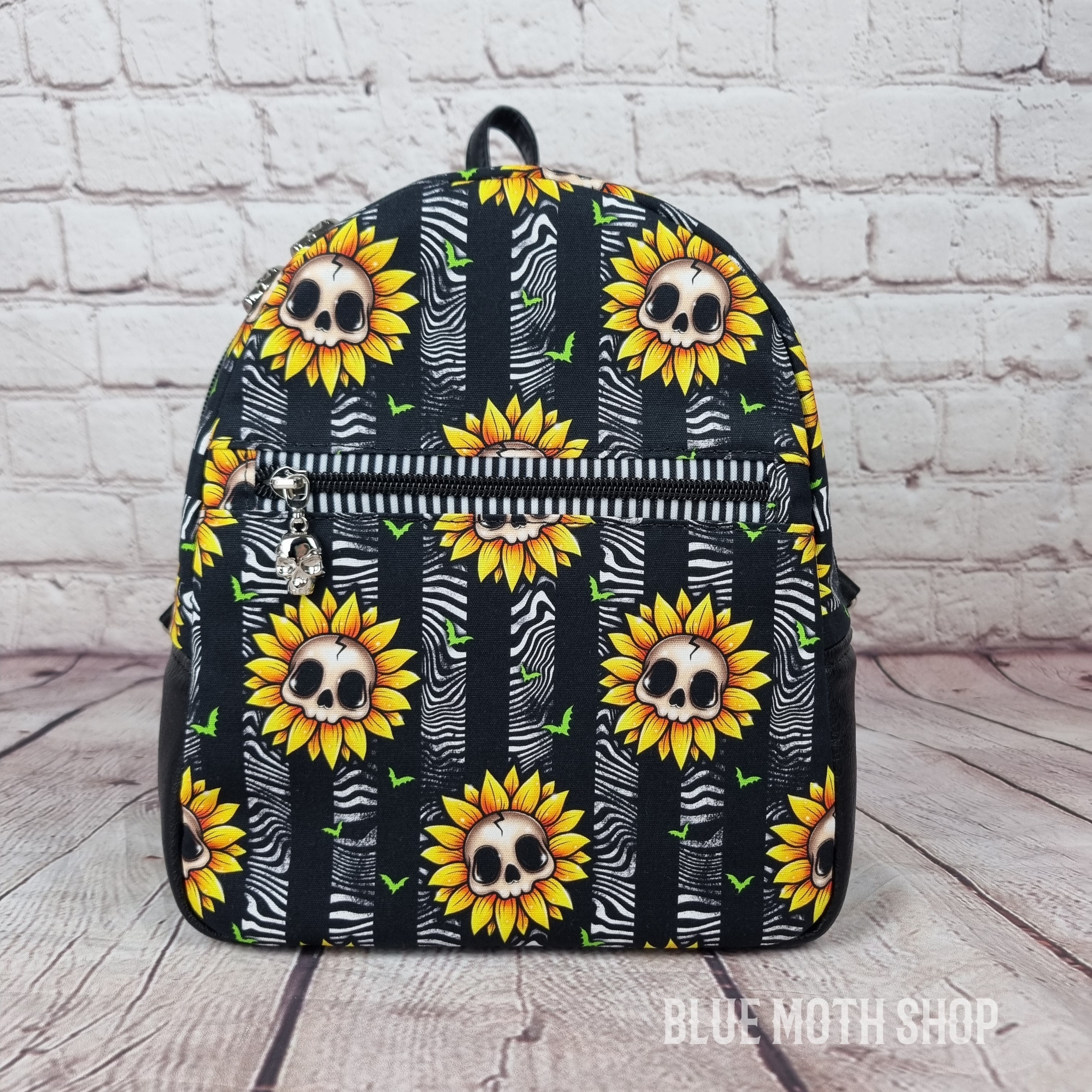 Skull Sunflower Handmade Backpack