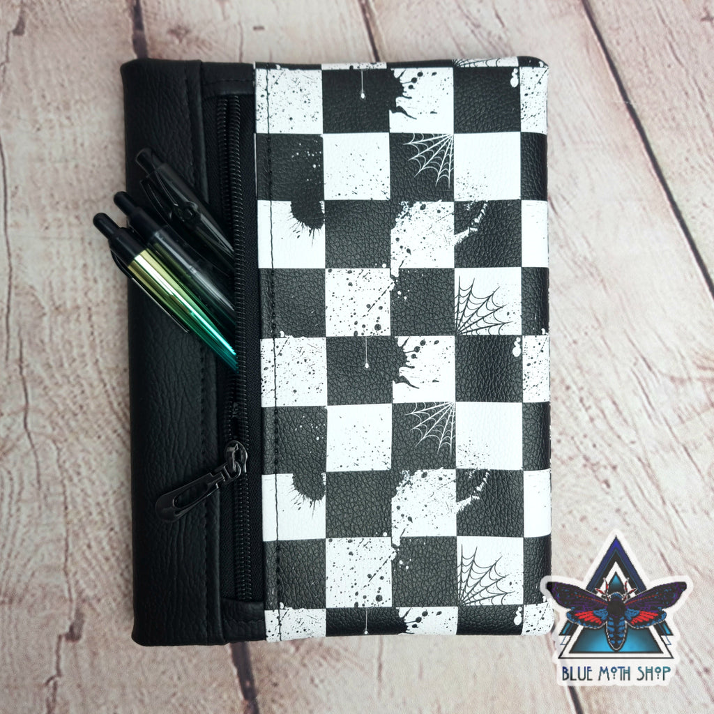 Checkerboard Grunge Notebook with removable cover A5