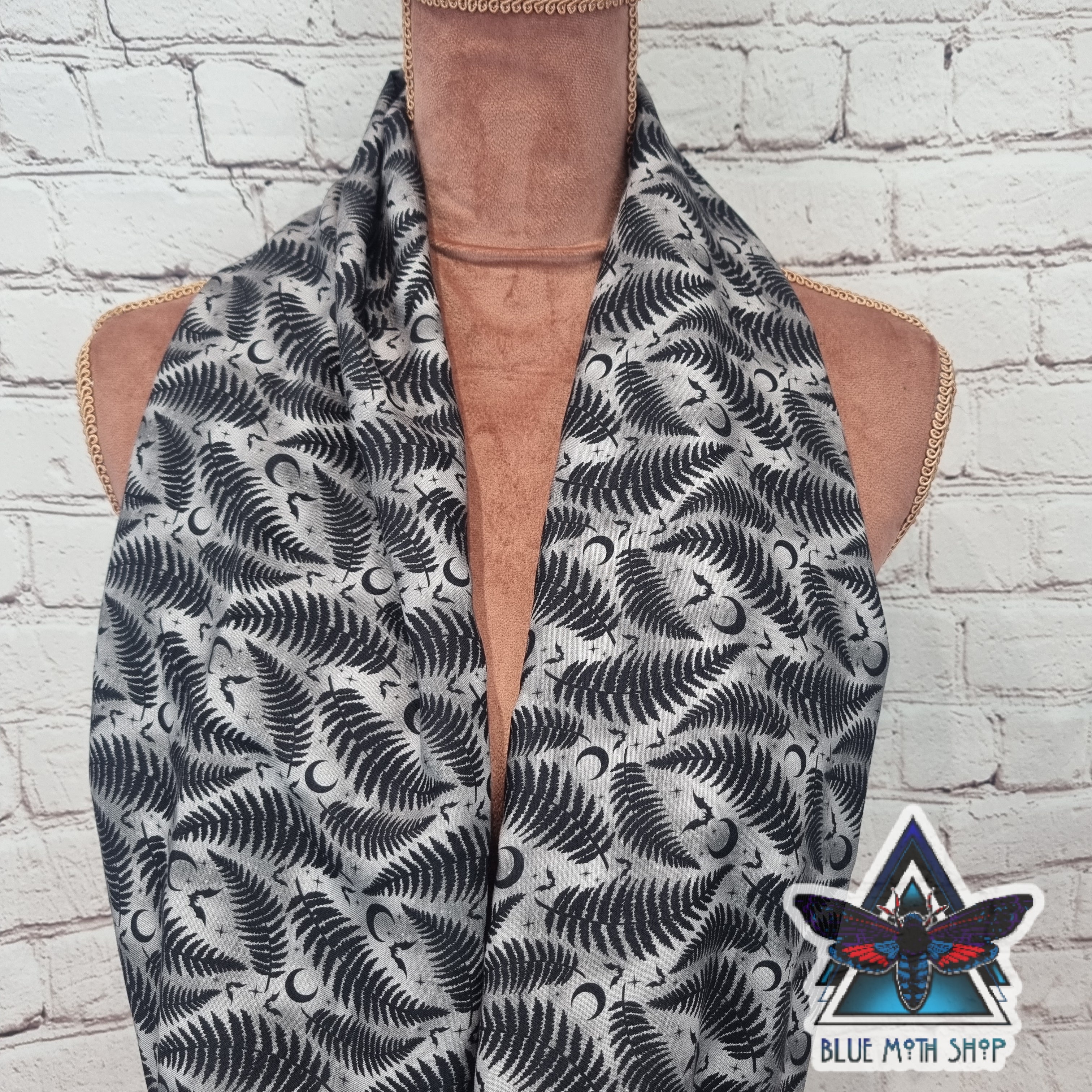 Grey Fern infinity scarf