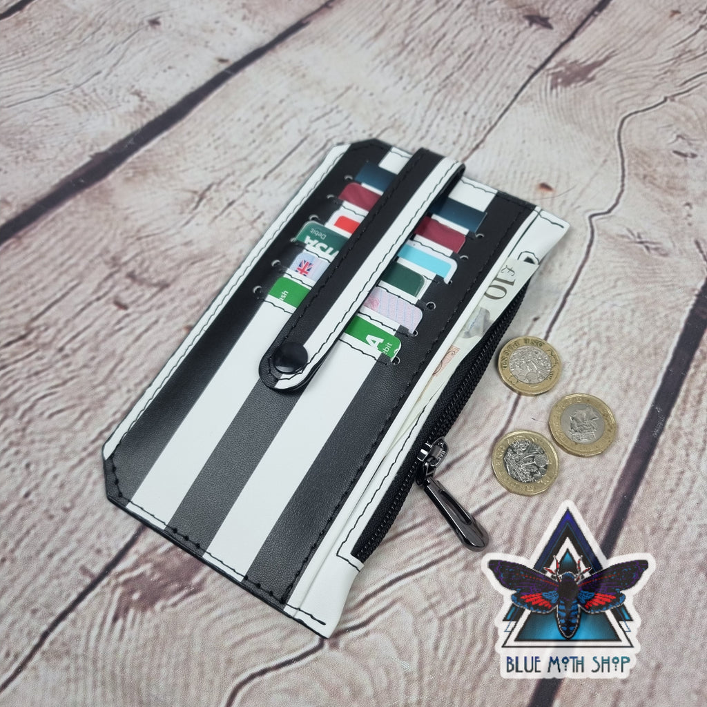 Black white stripes Slim Purse Wallet