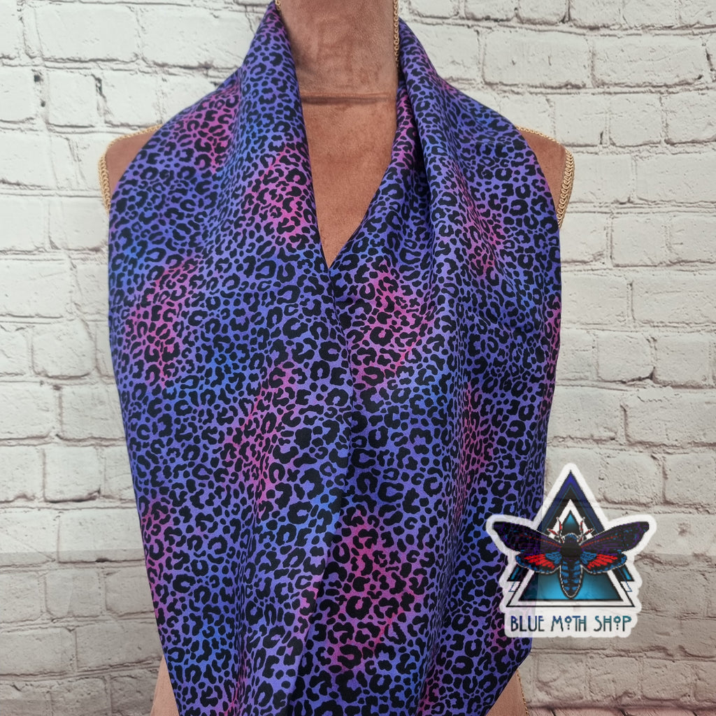 Purple Leopard infinity scarf