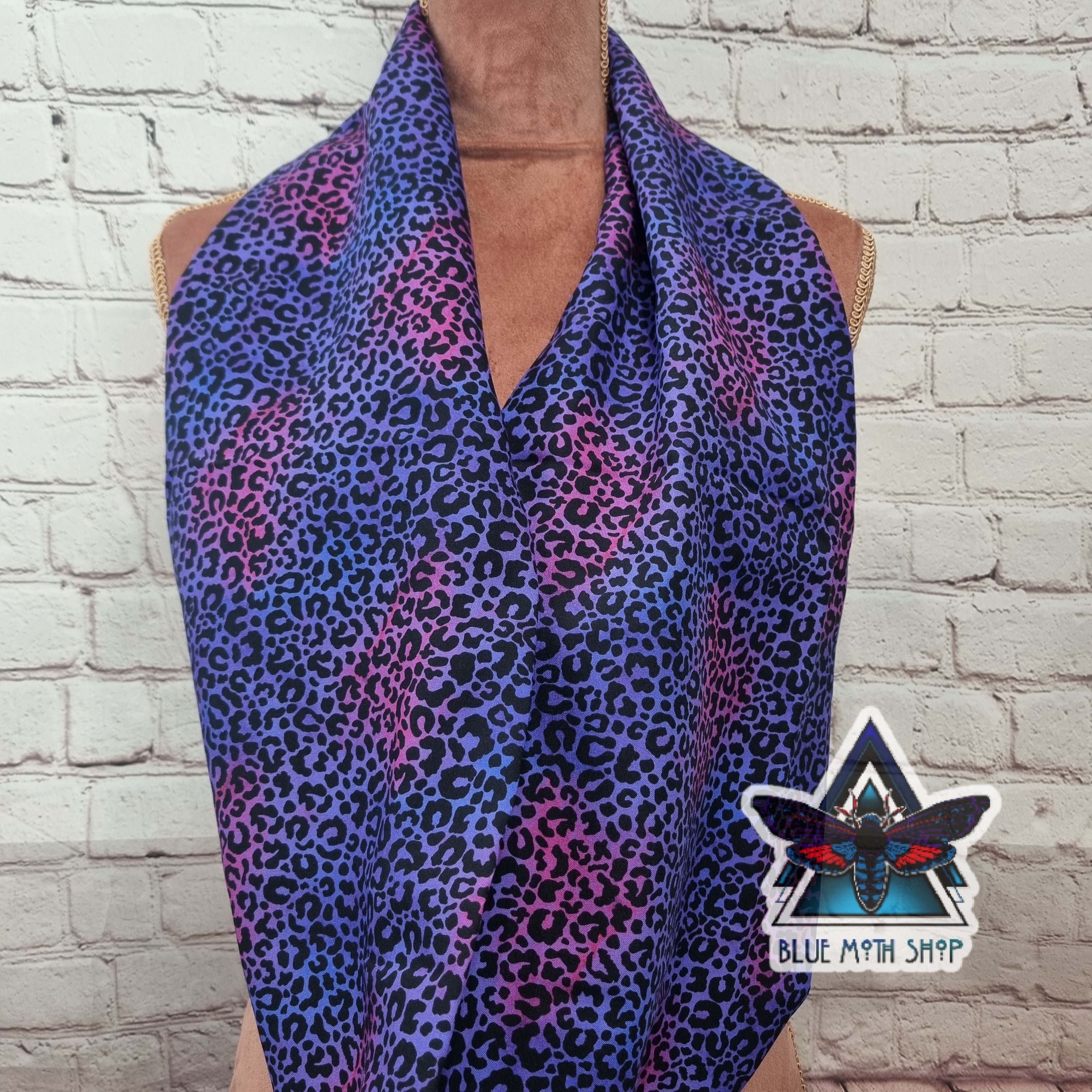 Purple Leopard infinity scarf