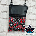 Red emo bat small phone bag handmade 