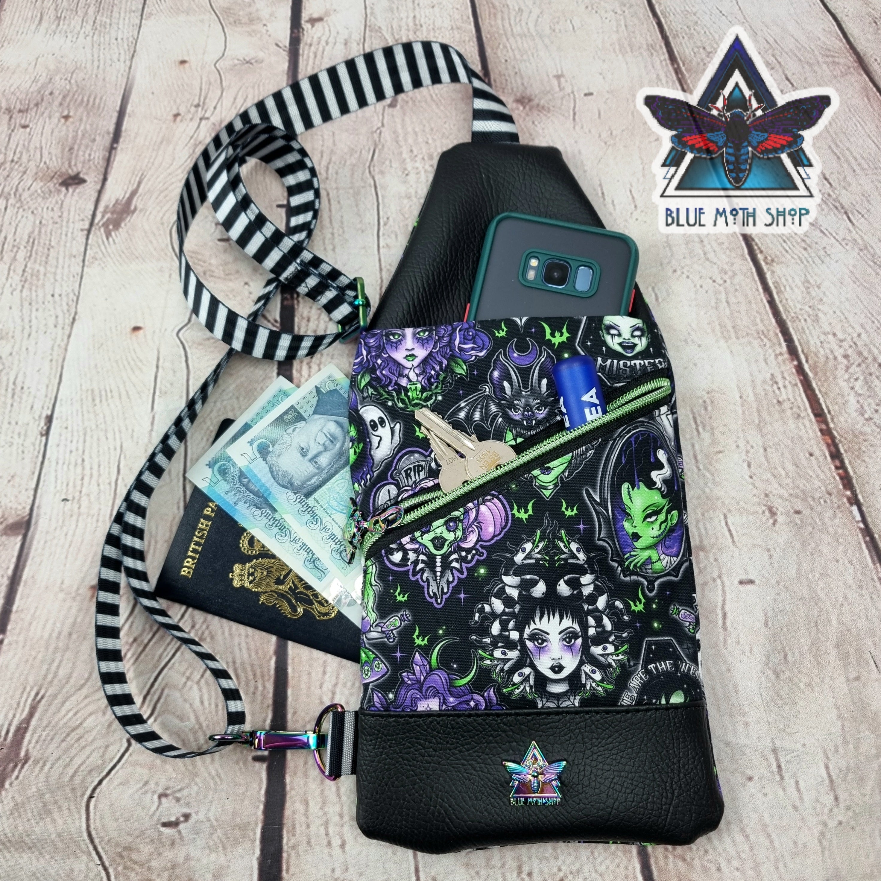 Goth Girls Mini Travel Sling Bag