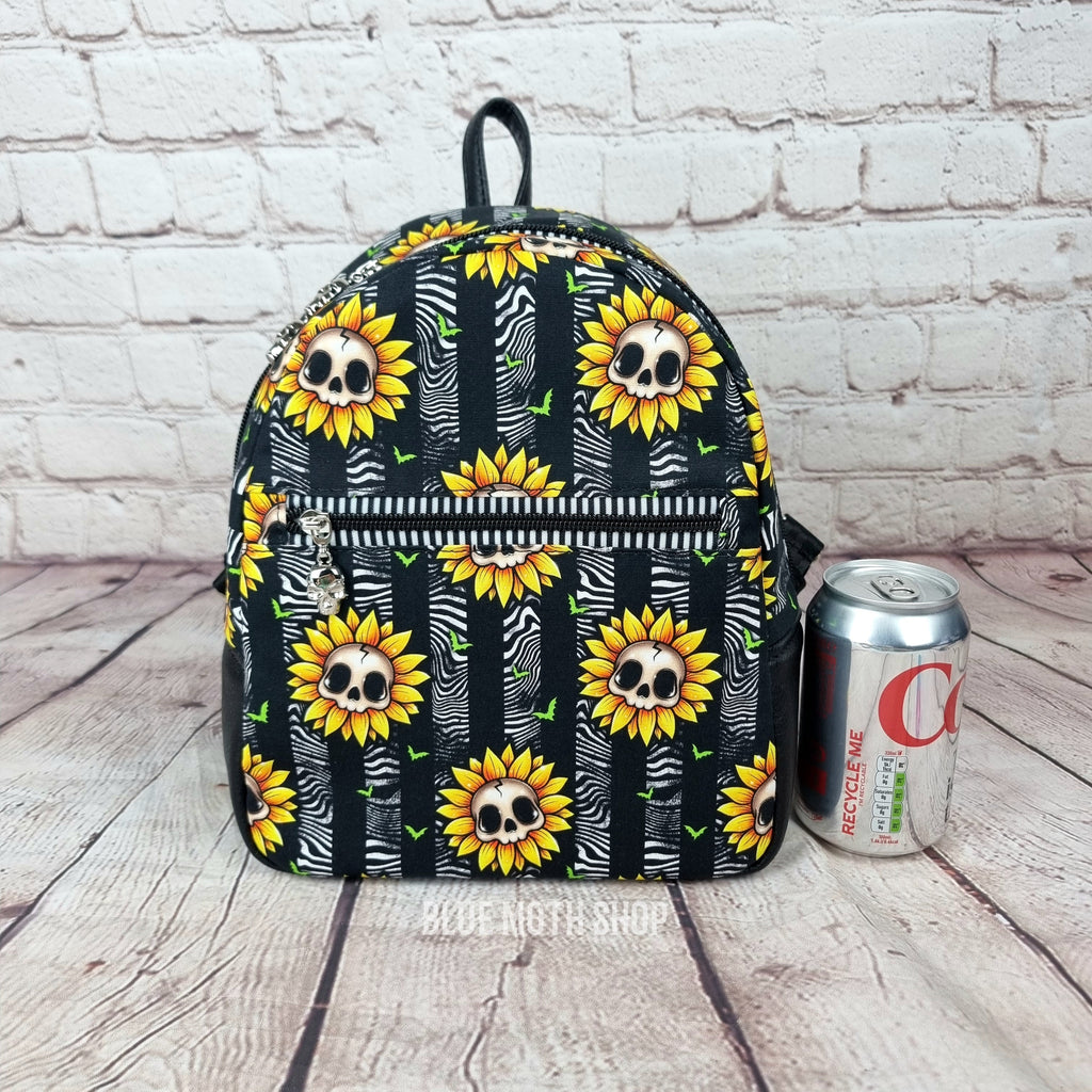 Skull Sunflower Handmade Backpack