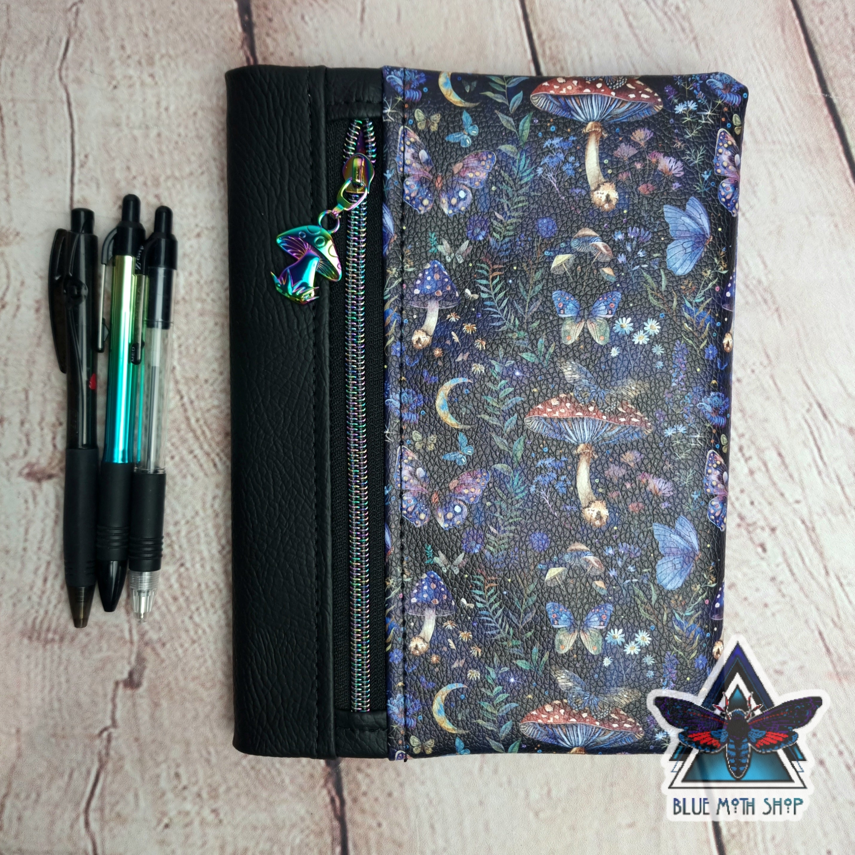 Magic Forest Mushrooms Notebook with removable cover A5