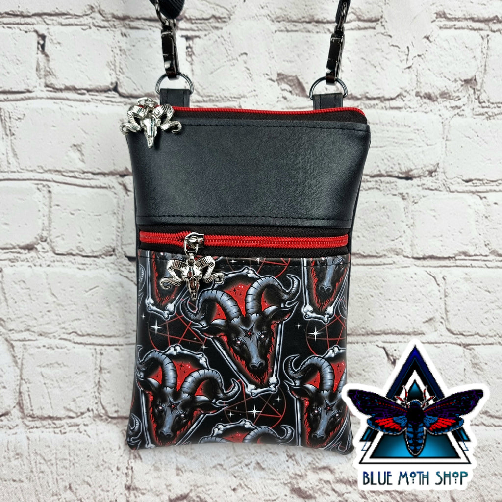 Baphomed Goat small Phone Crossbody bag