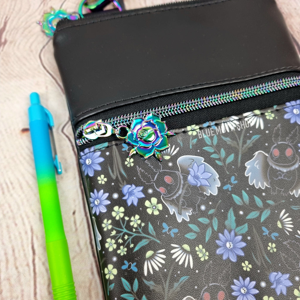 Floral Mothman Faux Leather Crossbody Phone Bag