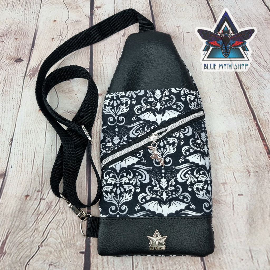 Damask Bats Mini Travel Sling Bag