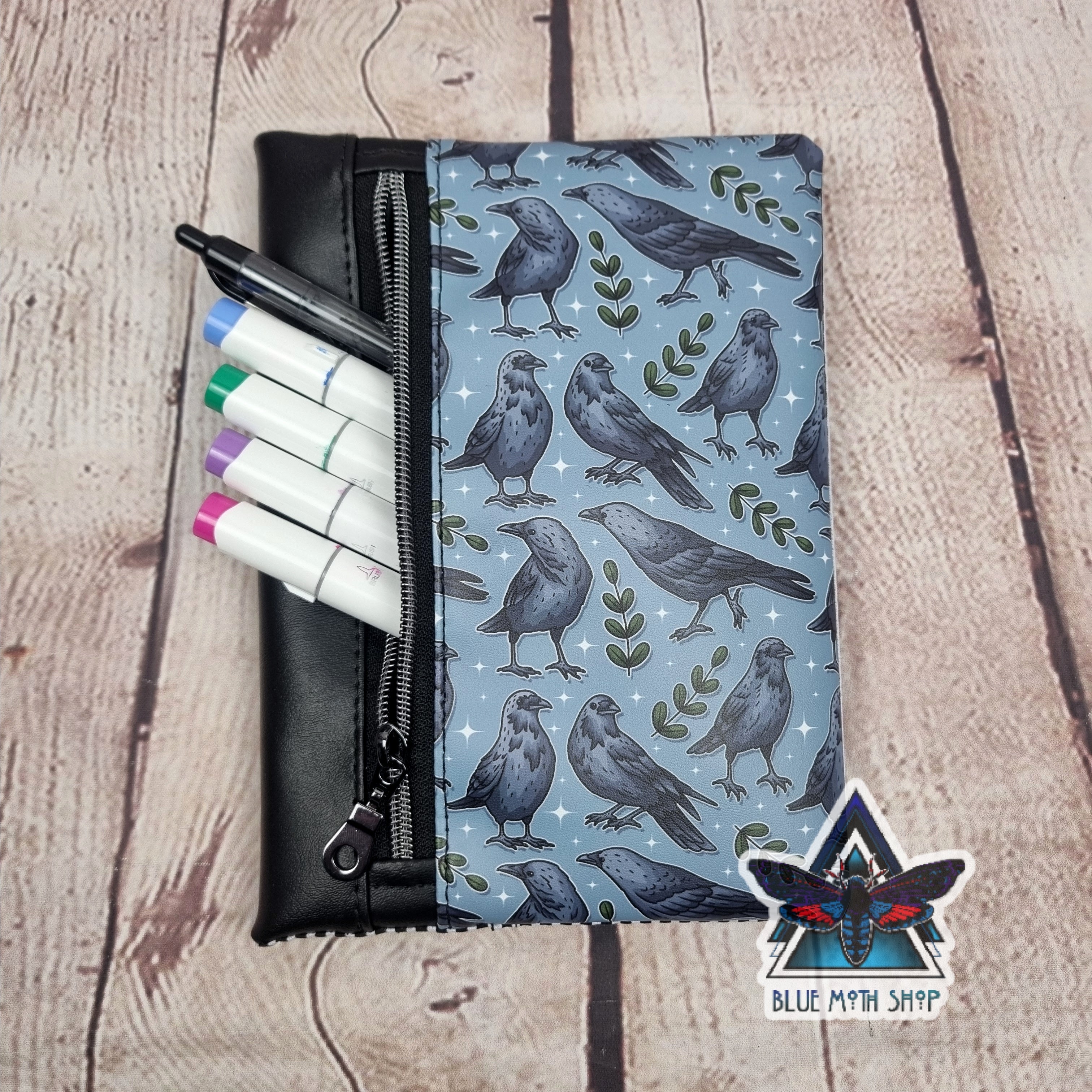 Crow Notebook with removable cover A5