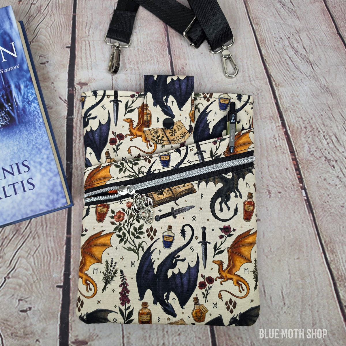 Dragons 4th Wing Book Sleeve or Book Crossbody bag
