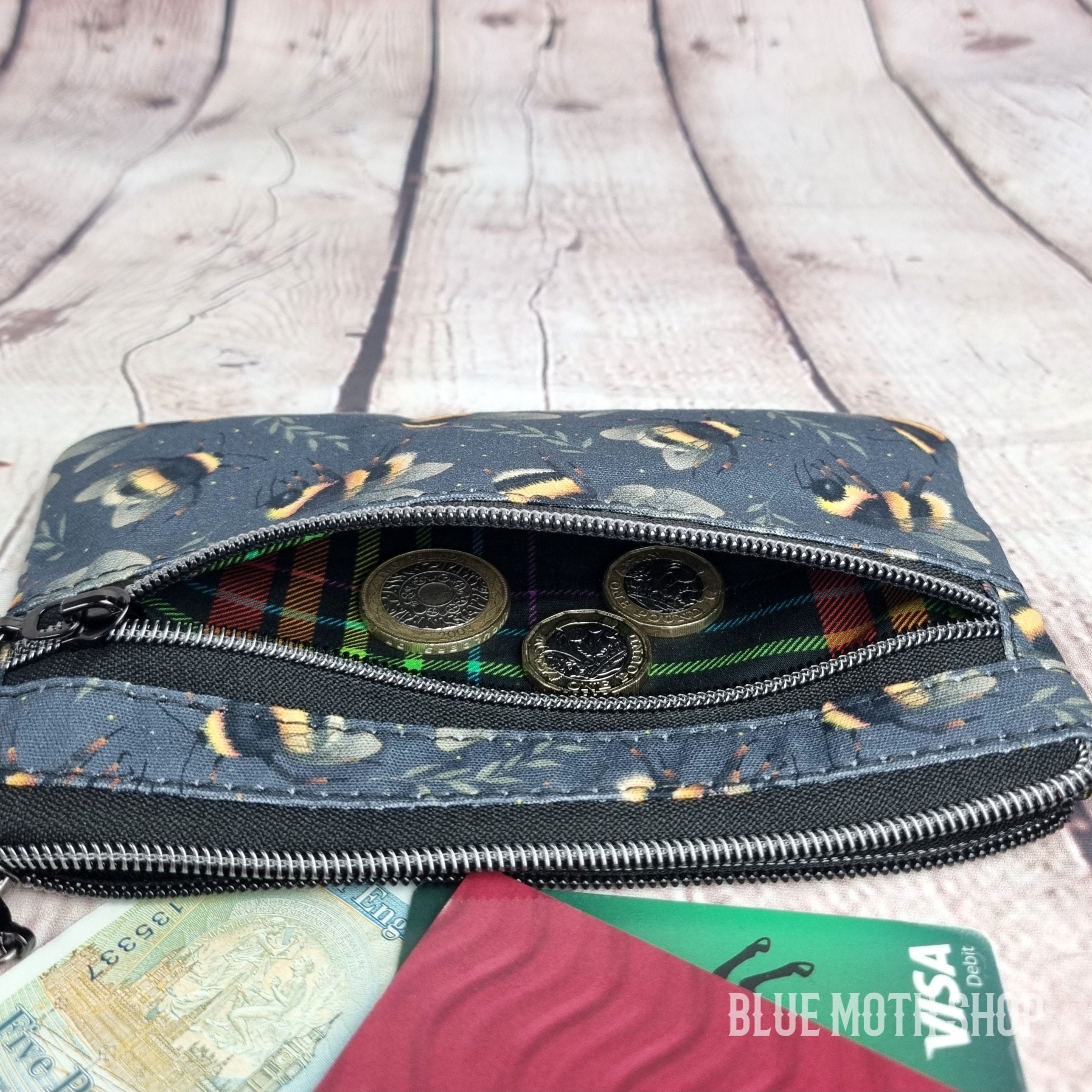 Bee Eco Cotton Canvas Slim Purse Wallet