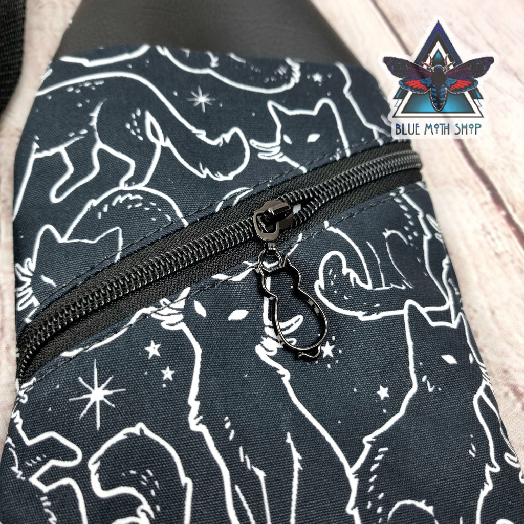 Black Cats Mini Travel Sling Bag