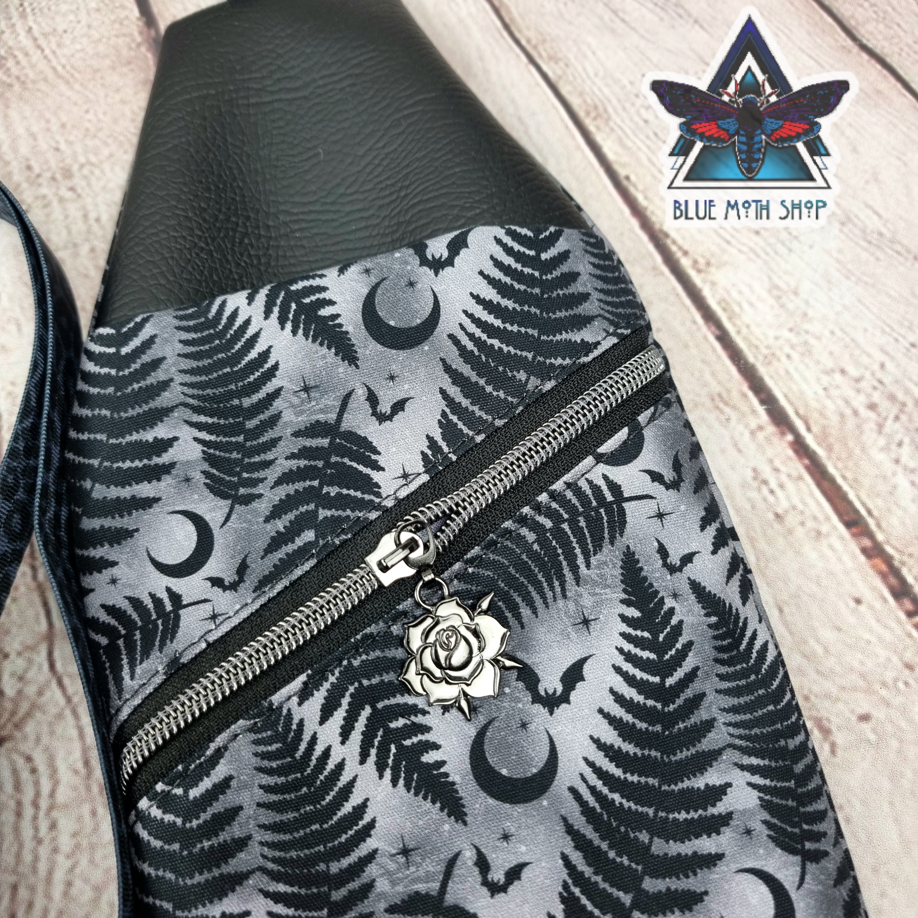 Grey Fern Mini Travel Sling Bag