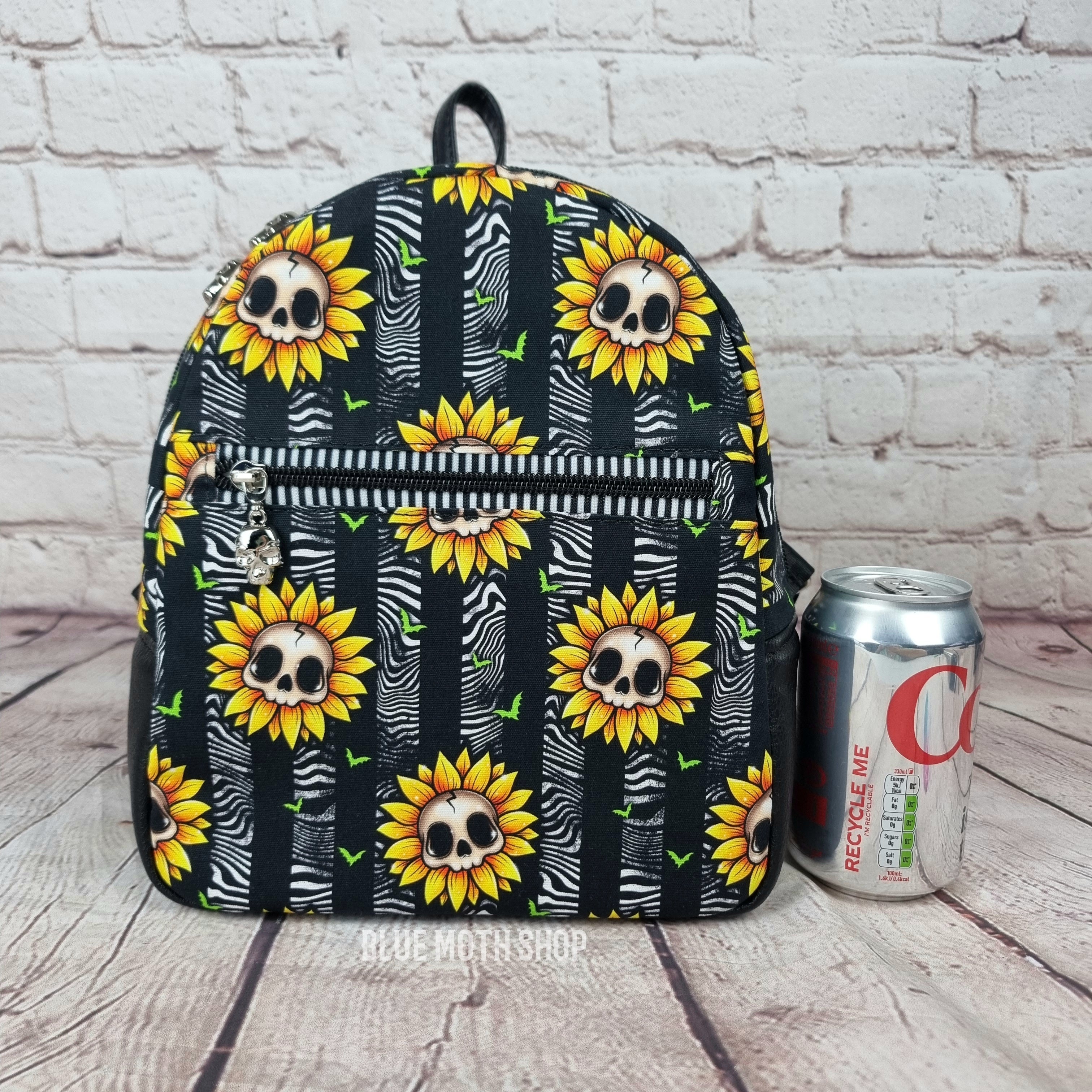 Skull Sunflower Handmade Backpack