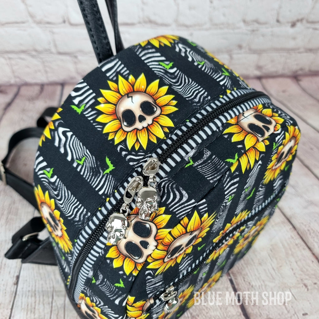 Skull Sunflower Handmade Backpack