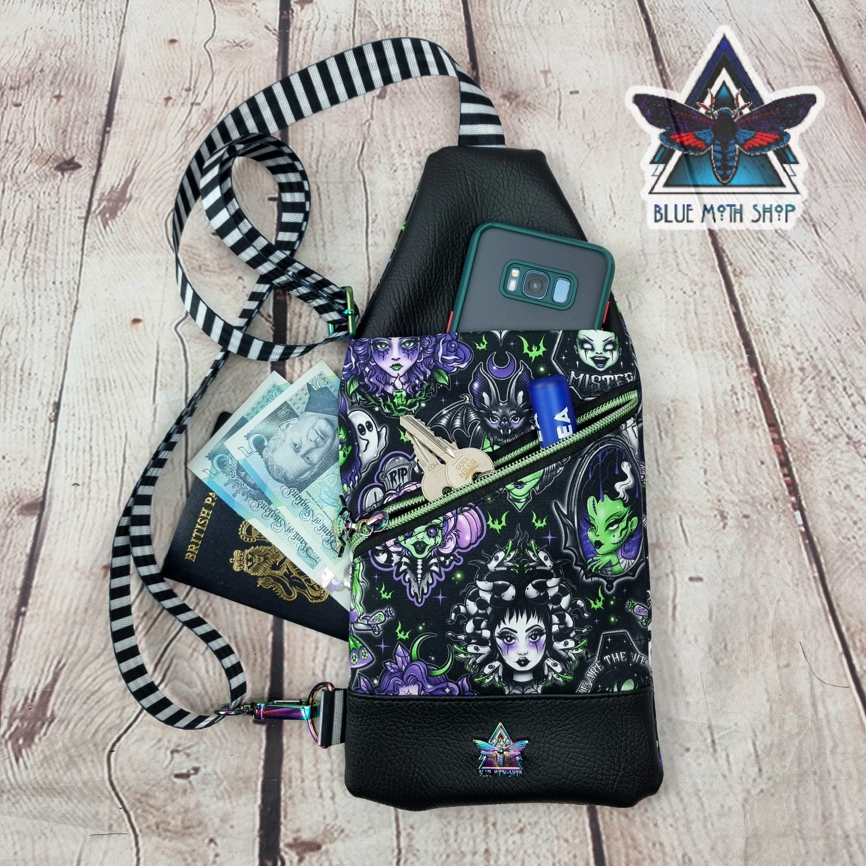 Goth Girls Mini Travel Sling Bag