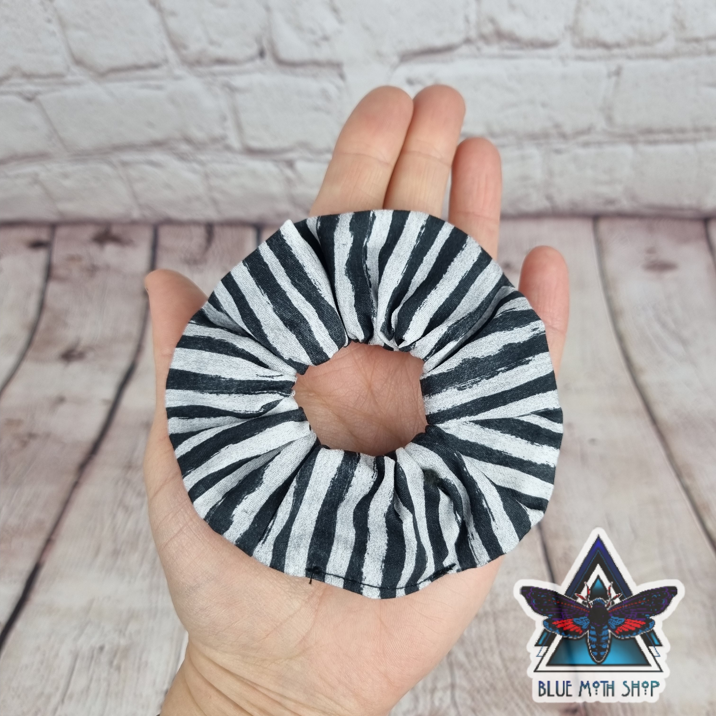 Grunge Stripes 100% cotton scrunchie
