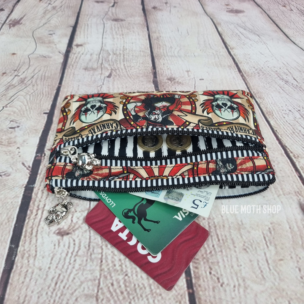 Freak Show Circus 100% Cotton Canvas Slim Purse Eco Wallet
