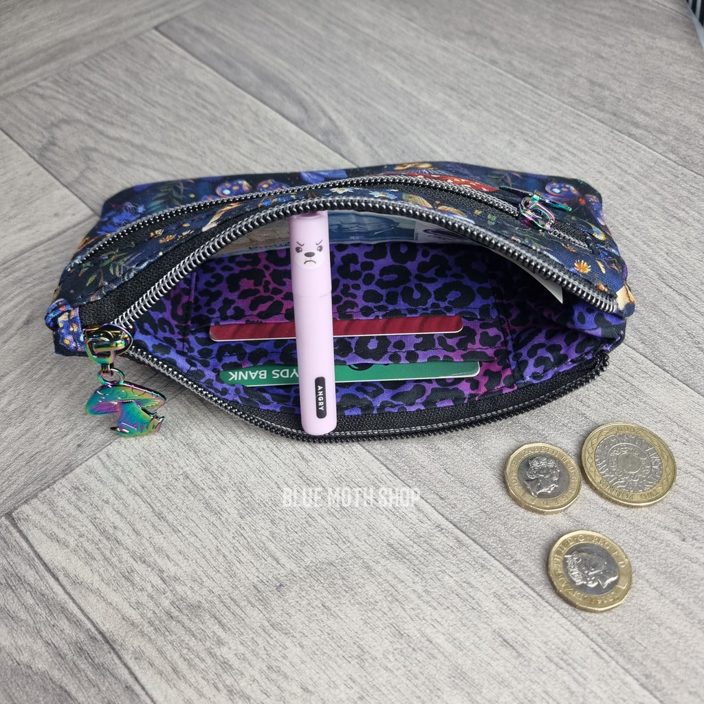 Magic Mushroom Eco 100% Cotton Canvas Slim Purse Wallet