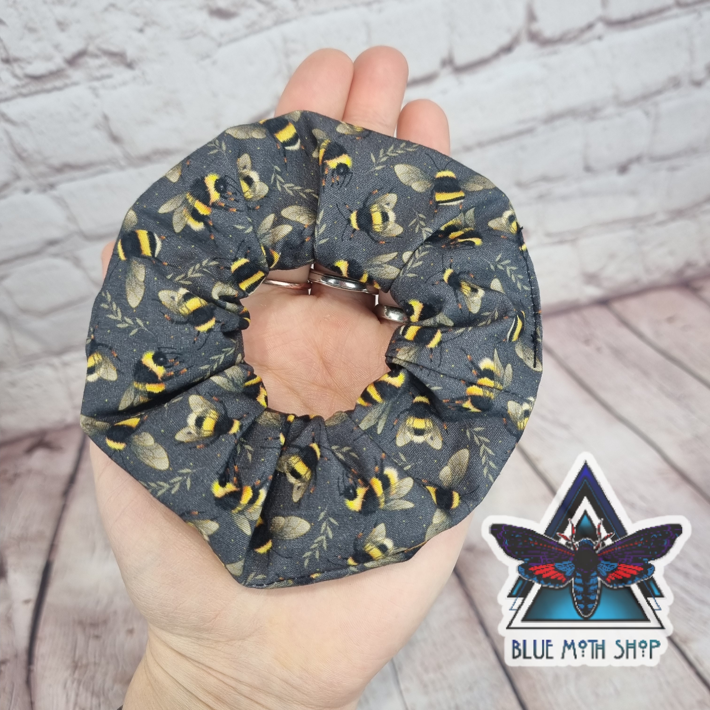 Bumblebee 100% cotton scrunchie